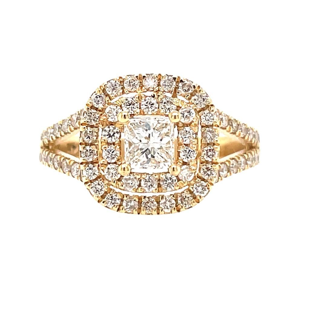 Null 14K 3.64克黄金戒指，镶有0.41克拉的钻石/VS 0.57克拉的钻石/VS - A1689R