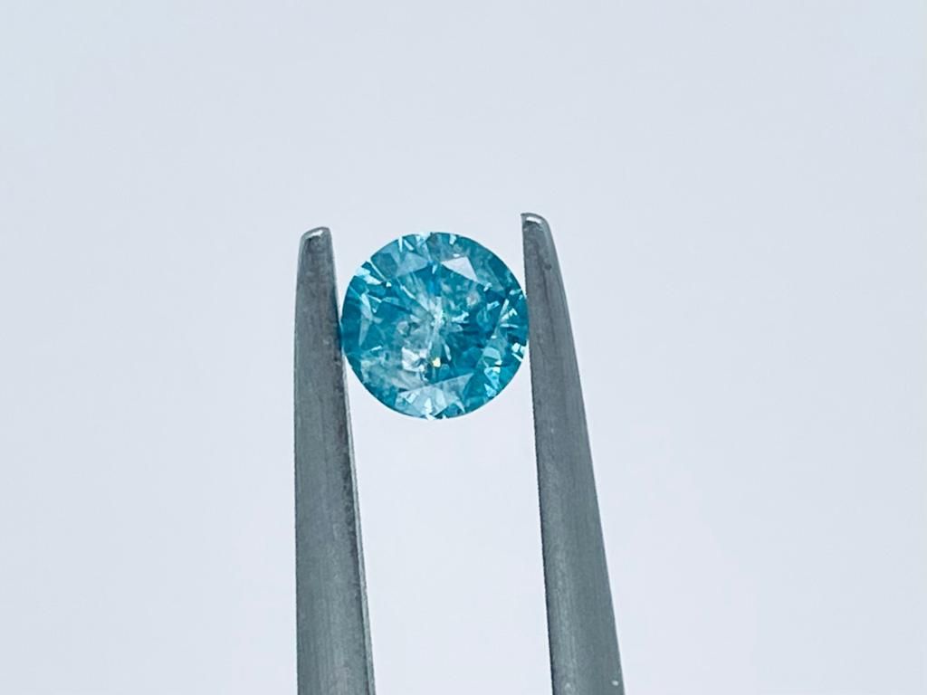 Null 炫彩钻石0.38克拉炫彩深蓝（炫彩）纯度i1-明亮型切割-C20403-2