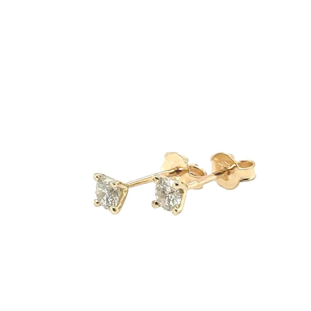Null 14K YELLOW GOLD EARRINGS 0.80 GR WITH DIAMONDS FOR 0.44 CT TOTAL CERTIFICAT&hellip;