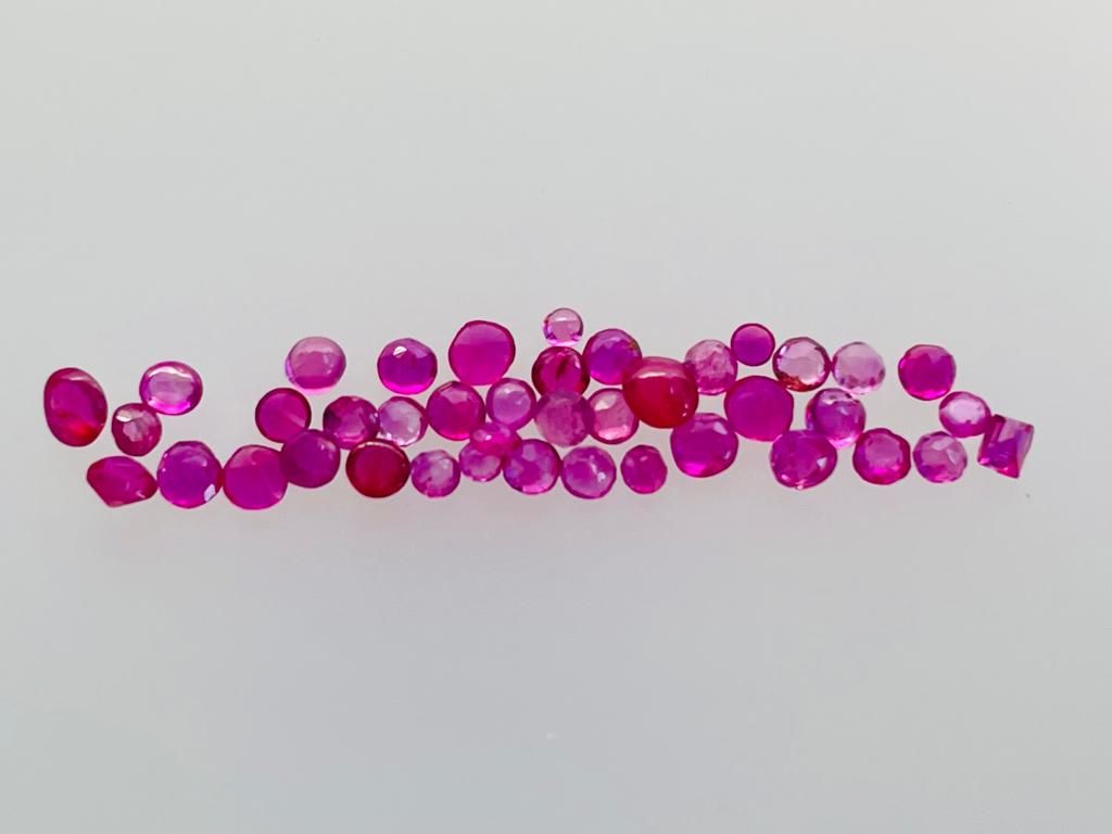 Null 41 NATURAL RUBIES 2.32 CT MIX CUT - CERTIFICATE ID - P133-11