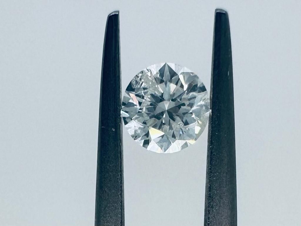 Null 钻石0.51克拉D - si1 - 明亮式切割 - 激光雕刻+证书ID *爱情系列* - C30221-5