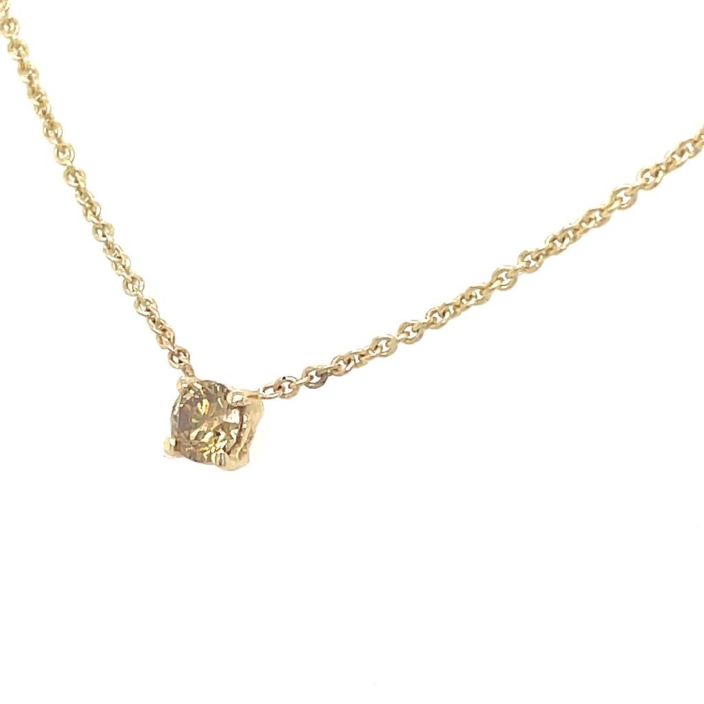 Null 14K YELLOW GOLD 1.85 GR NECKLACE WITH 0.24 CT DIAMOND - PND20305