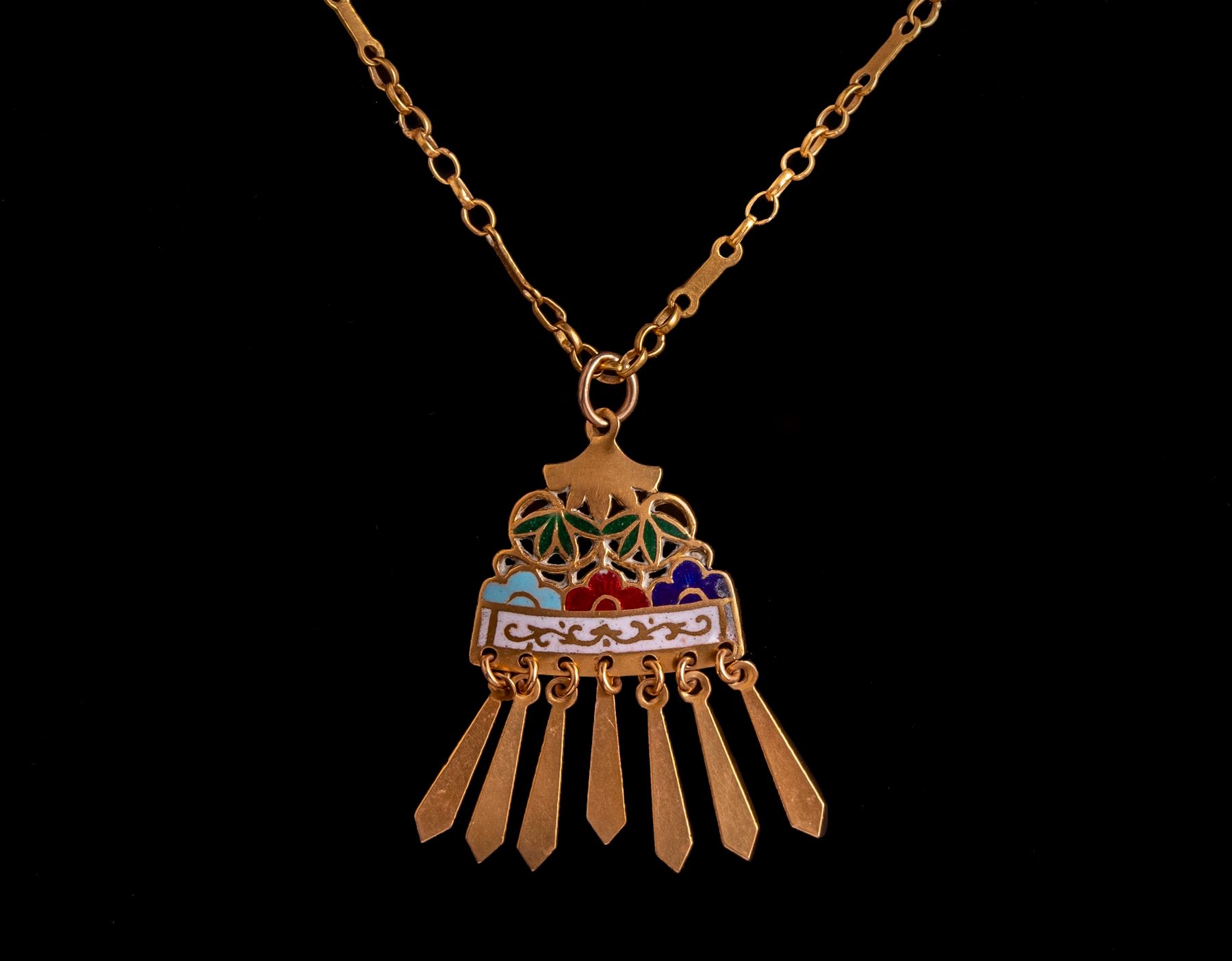 Iraqi Gold Necklace and Pendant Collier et pendentif irakiens en or 21K. Le pend&hellip;