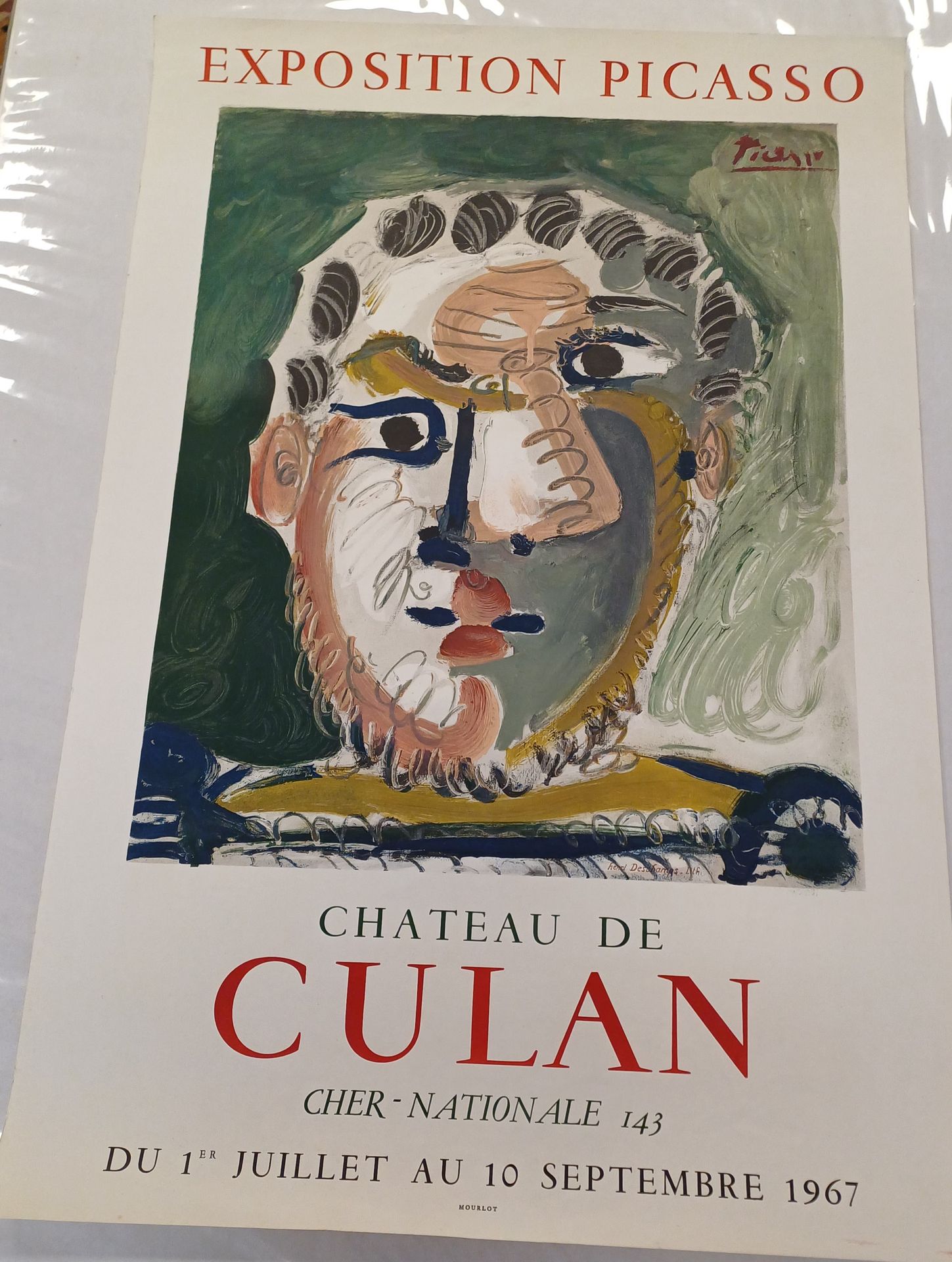 Picasso Affiche Exposition Picasso
Château de Culan 1967
78 x 51,5 cm