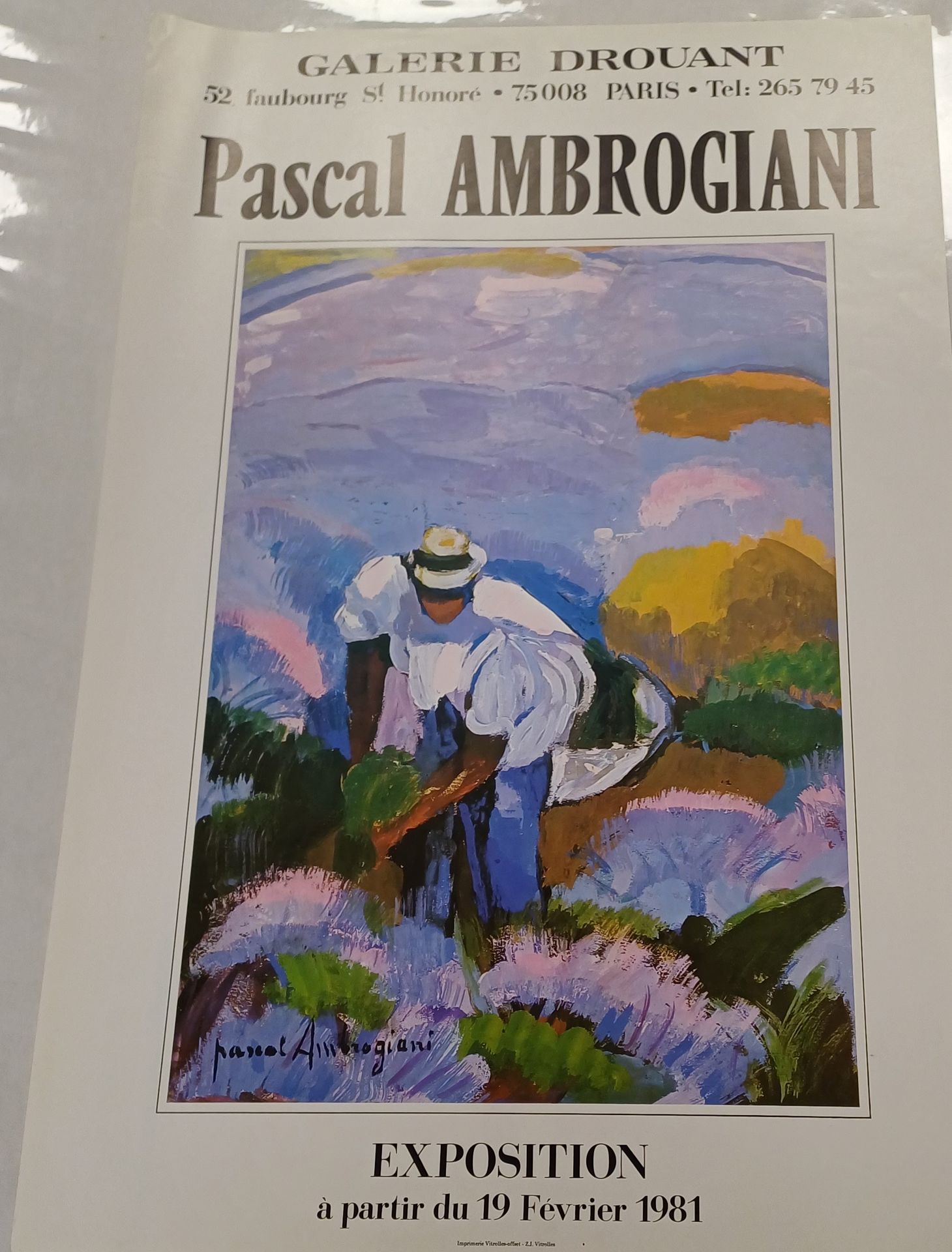 Ambrogiani Affiche Ambrogiani
Galerie Drouant 1981
60 x 40 cm
