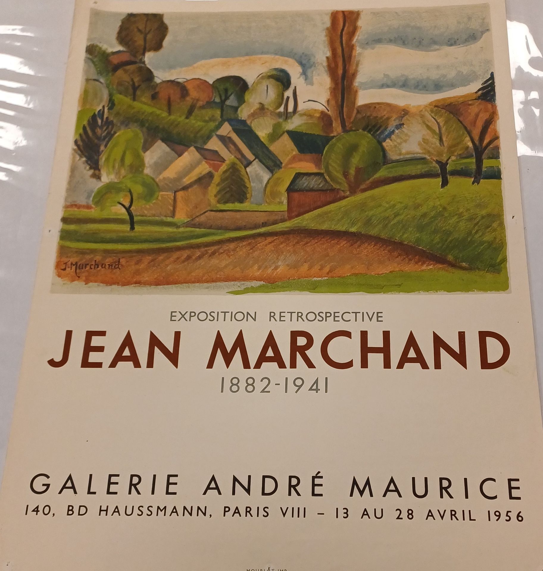 Jean Marchand Affiche Jean Marchand
Galerie André Maurice 1956
62,5 x 47,5 cm