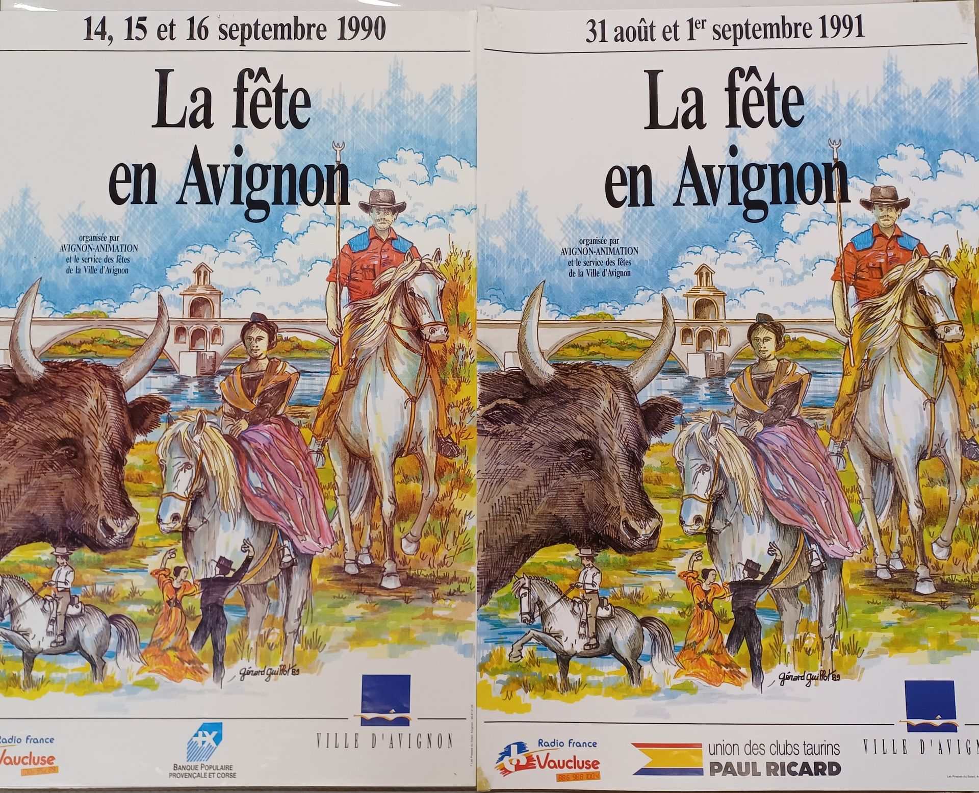 Null Lot de 3 affiches
- 2 affiches la Fête en Avignon 1990 et 1991
- 1 affiche &hellip;