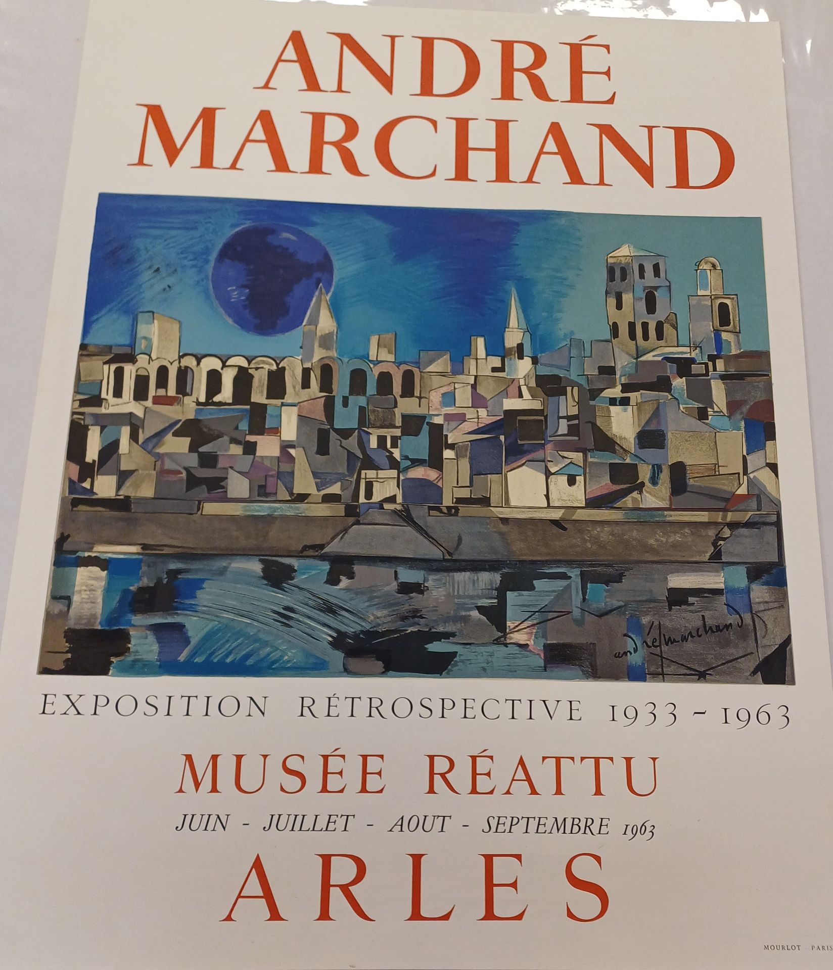 André Marchand Affiche André Marchand
Musée Reatu Arles 1963
65,5 x 50,5 cm