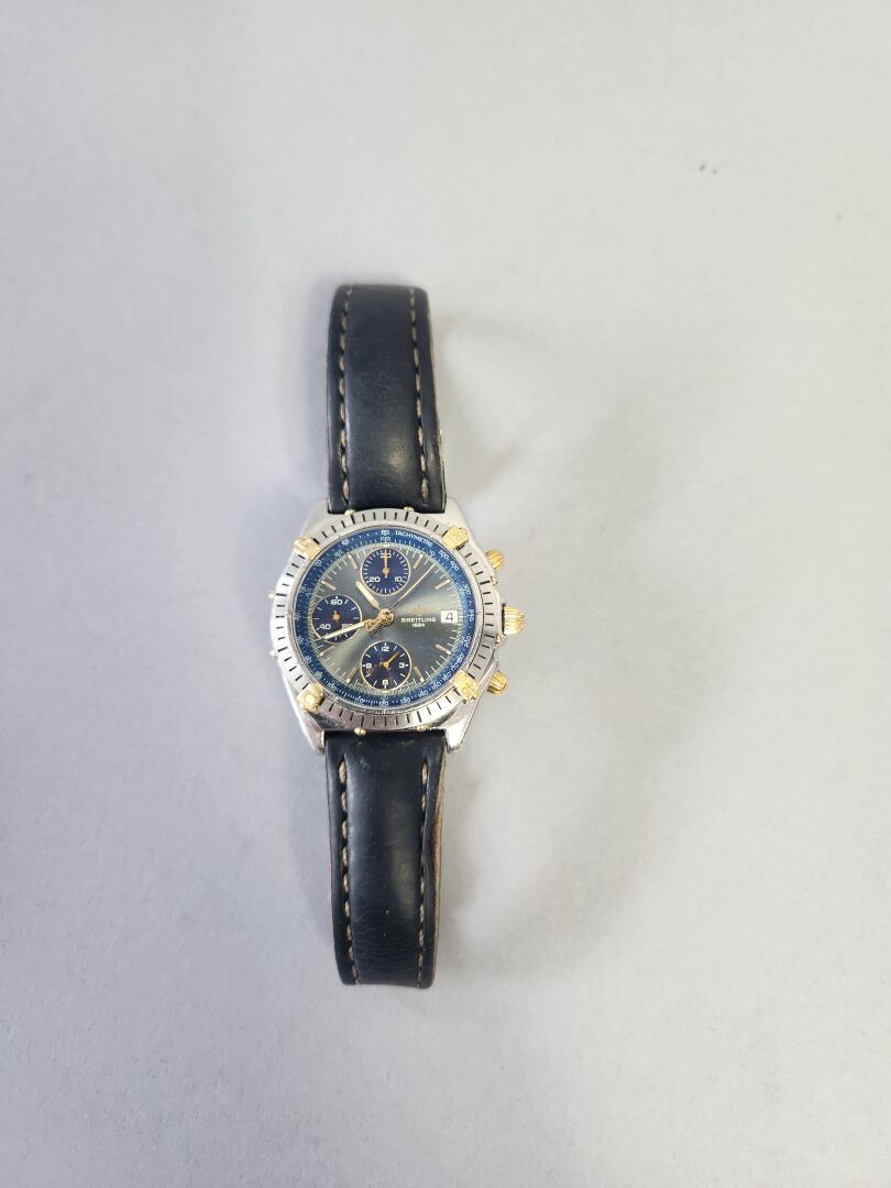 Null BREITLING 
Bracelet montre d'homme 1884 Chronographe 
En acier et or
À lune&hellip;