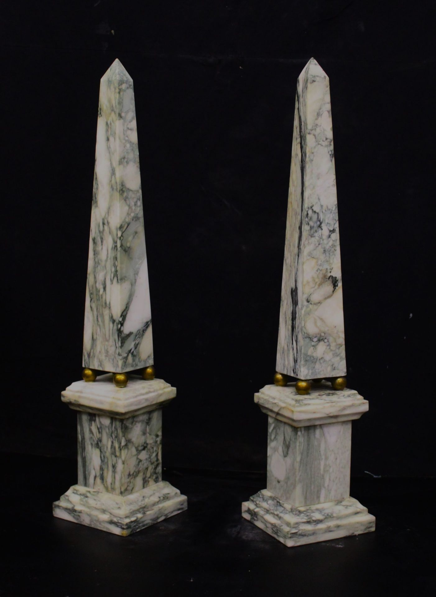 Null Pair of obelisks, 76x16x16cm - XX century