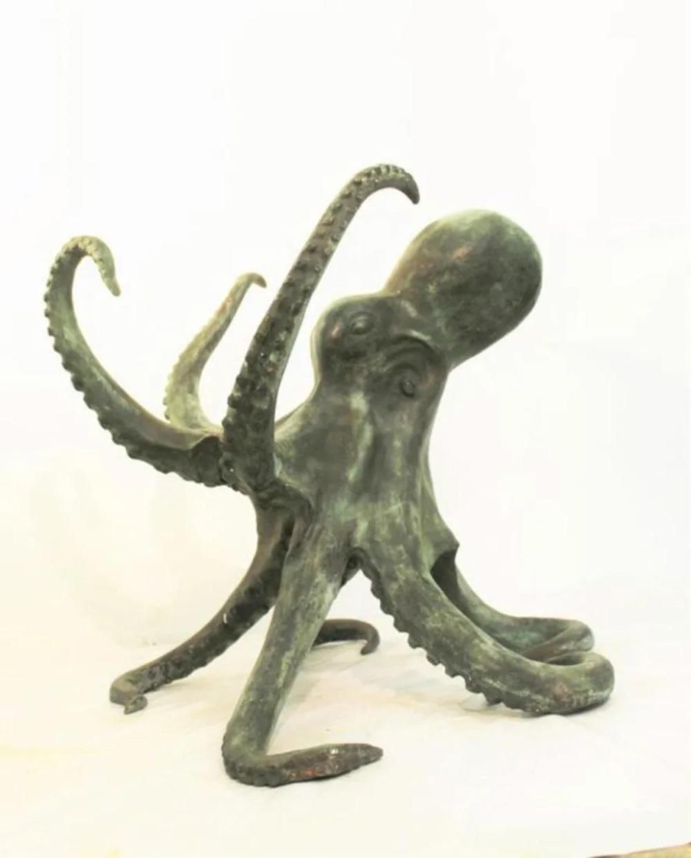 Null Bronze Octopus sculpture, used for table base, 77x76x75cm
