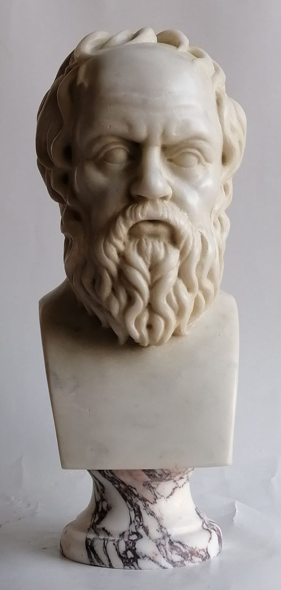 Null Buste du philosophe Socrate, 40x16x17cm - 20e siècle