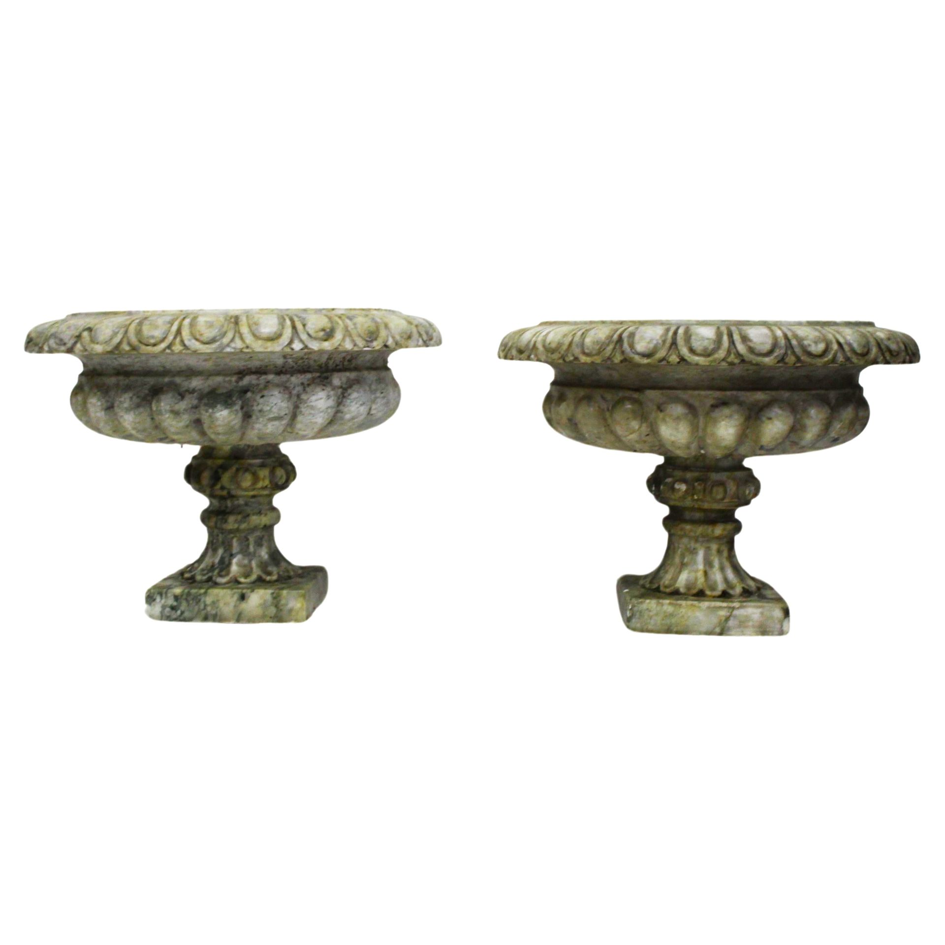Null Pair of stoup vases, 38x52x52cm - 19th century