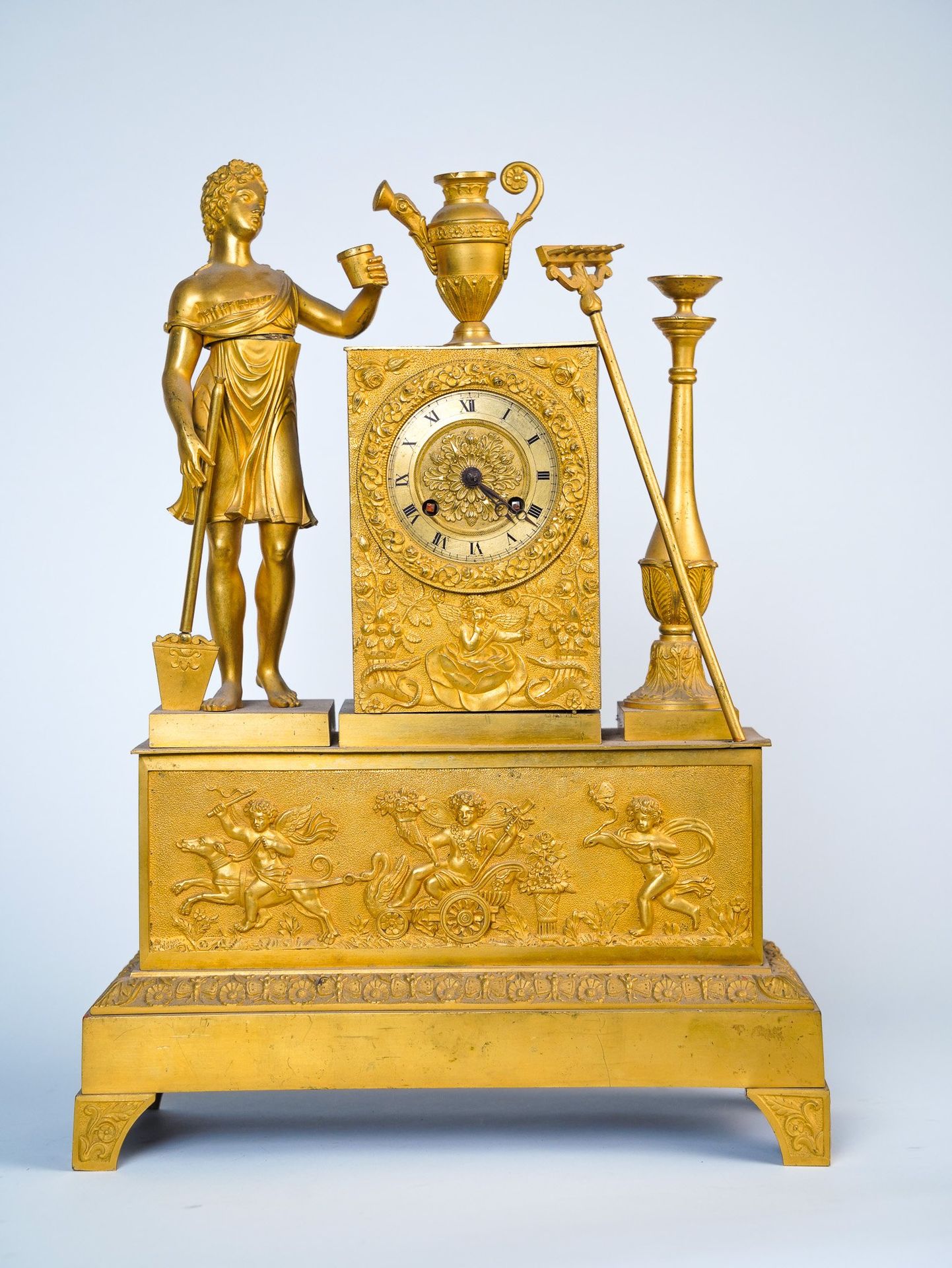 Null 台钟，44x32x11 厘米 - 19 世纪