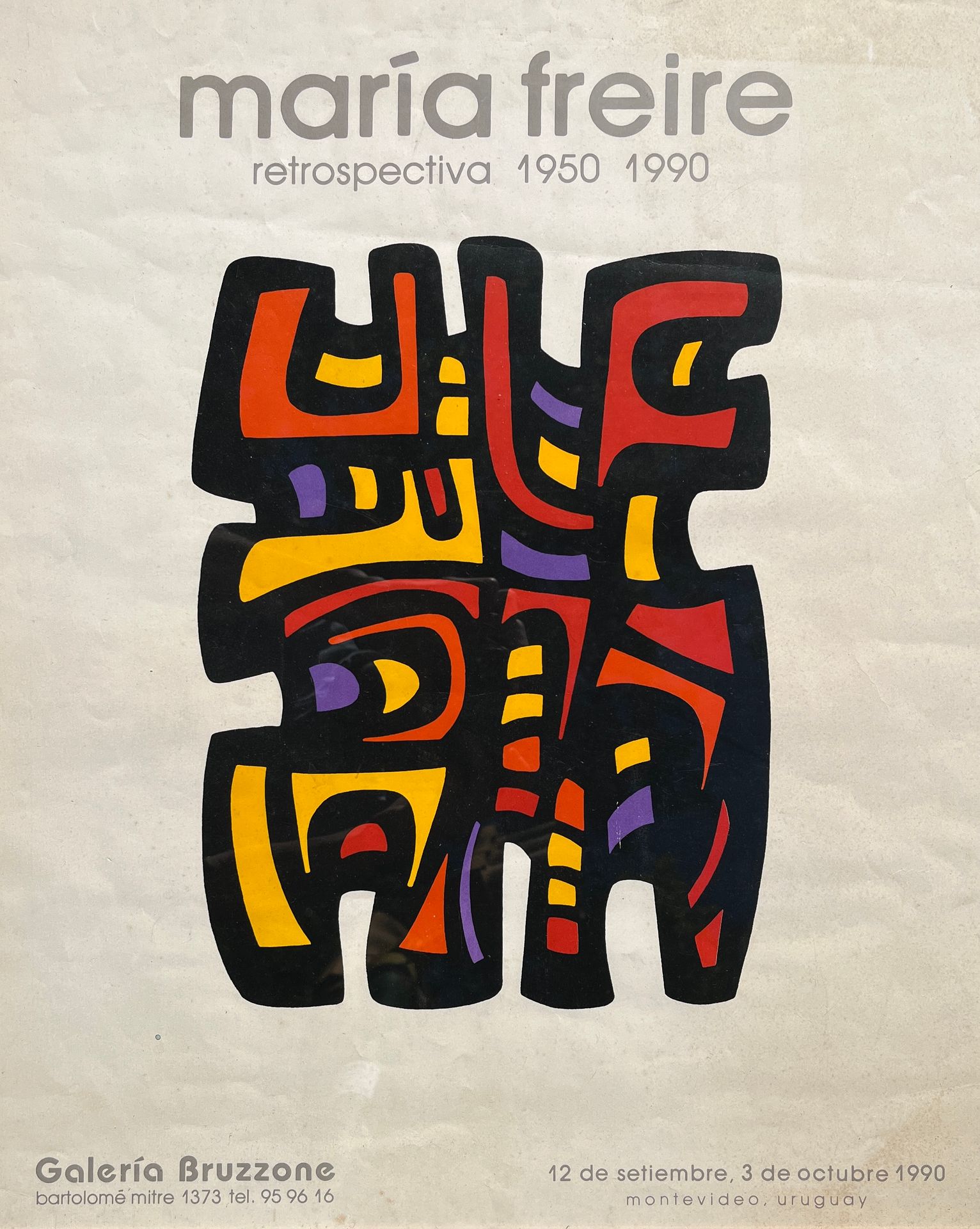 María Freire Affiche lithographique pour l'exposition "Rétrospective 1950-1990" &hellip;