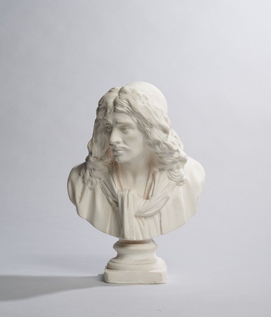 Buste de Molière (réduction) Atelier GUERRINI, d'après Jean-Antoine HOUDON (1741&hellip;