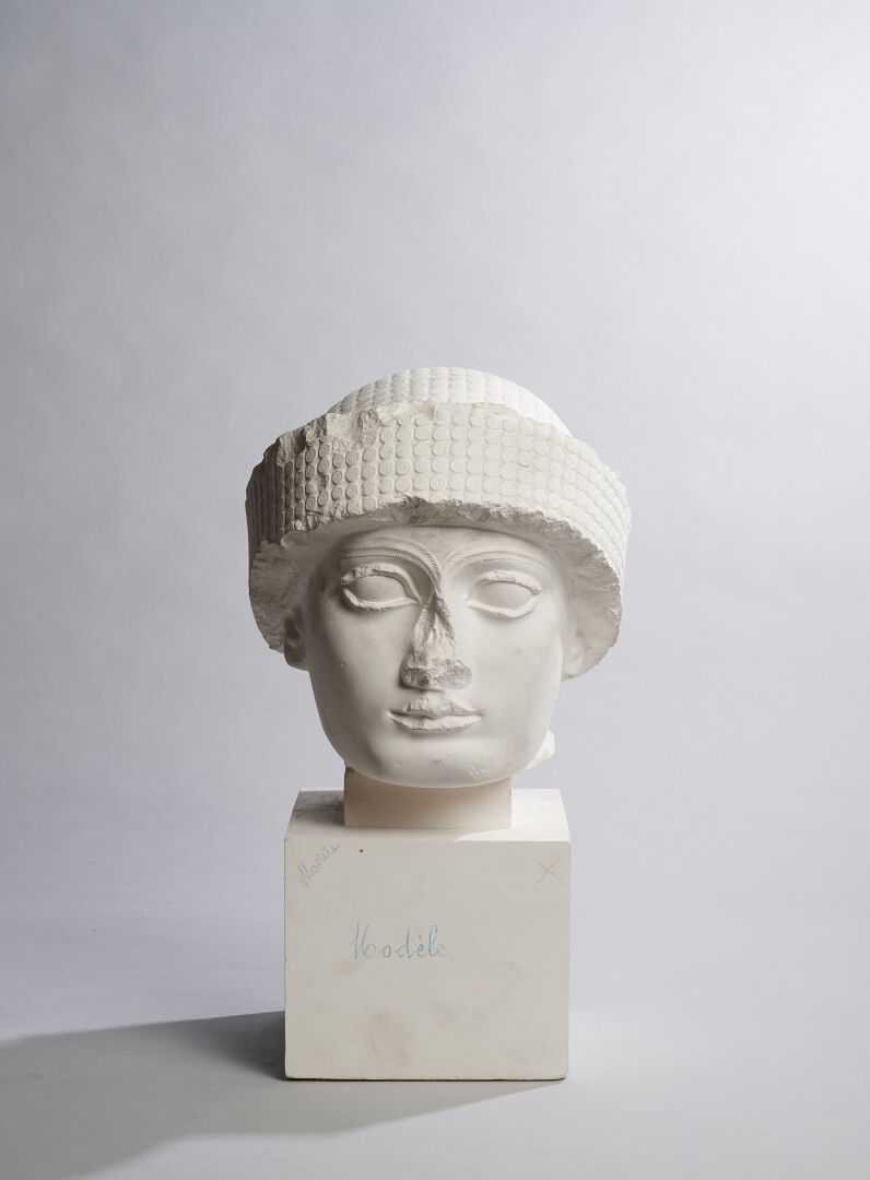 Grande tête à turban de Gudea, prince de Lagash 卢浮宫博物馆制模车间（1886 年起）
拉加什王子古迪亚的大头巾&hellip;