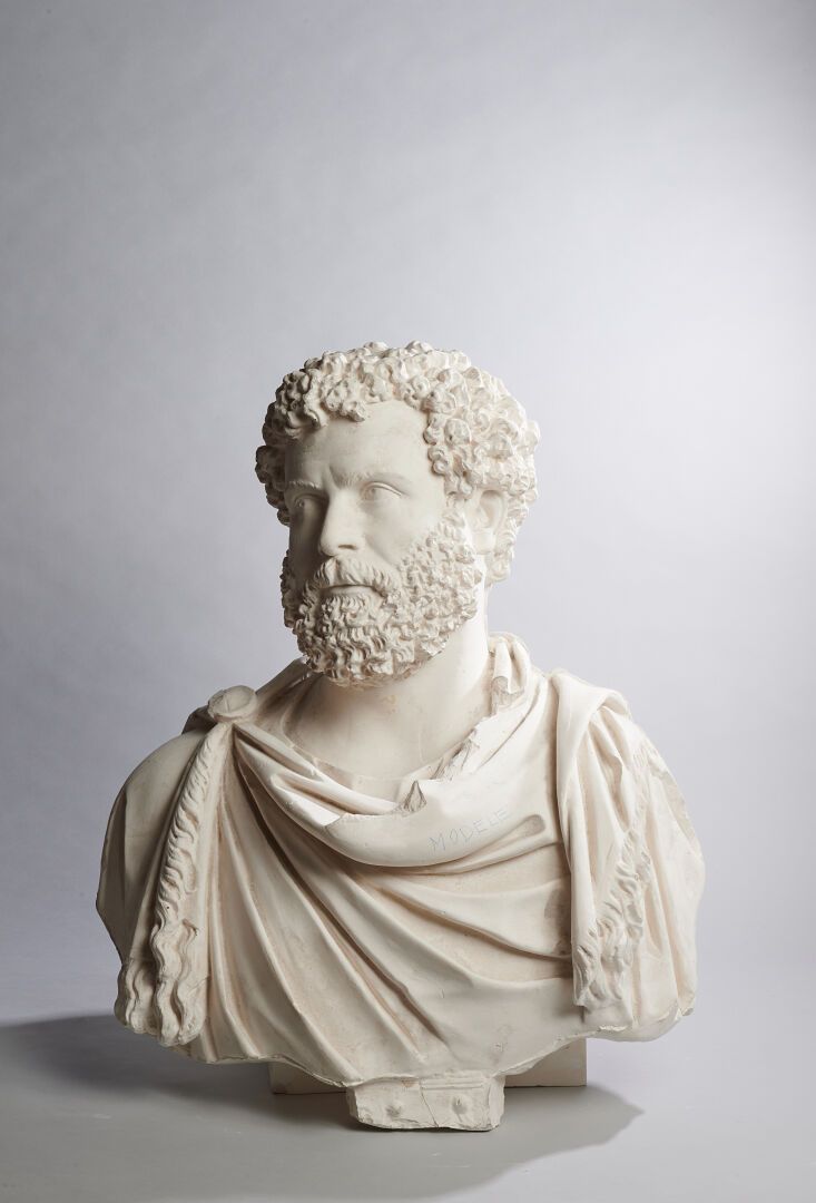 Portrait d'homme romain de l'époque impériale 卢浮宫博物馆制模车间（1888 年起）
帝国时期的罗马男子肖像
石膏&hellip;