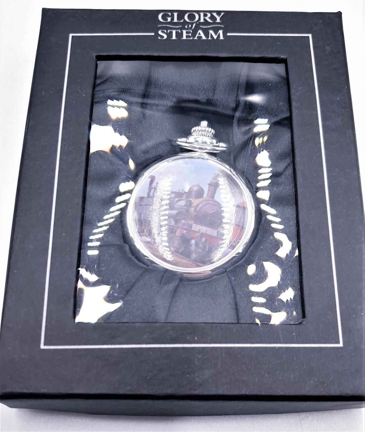 Null GLORY OF STEAM "DEAN GOODS CLASS" MECHANICAL (Wind Up) POCKET WATCH (Boxed)