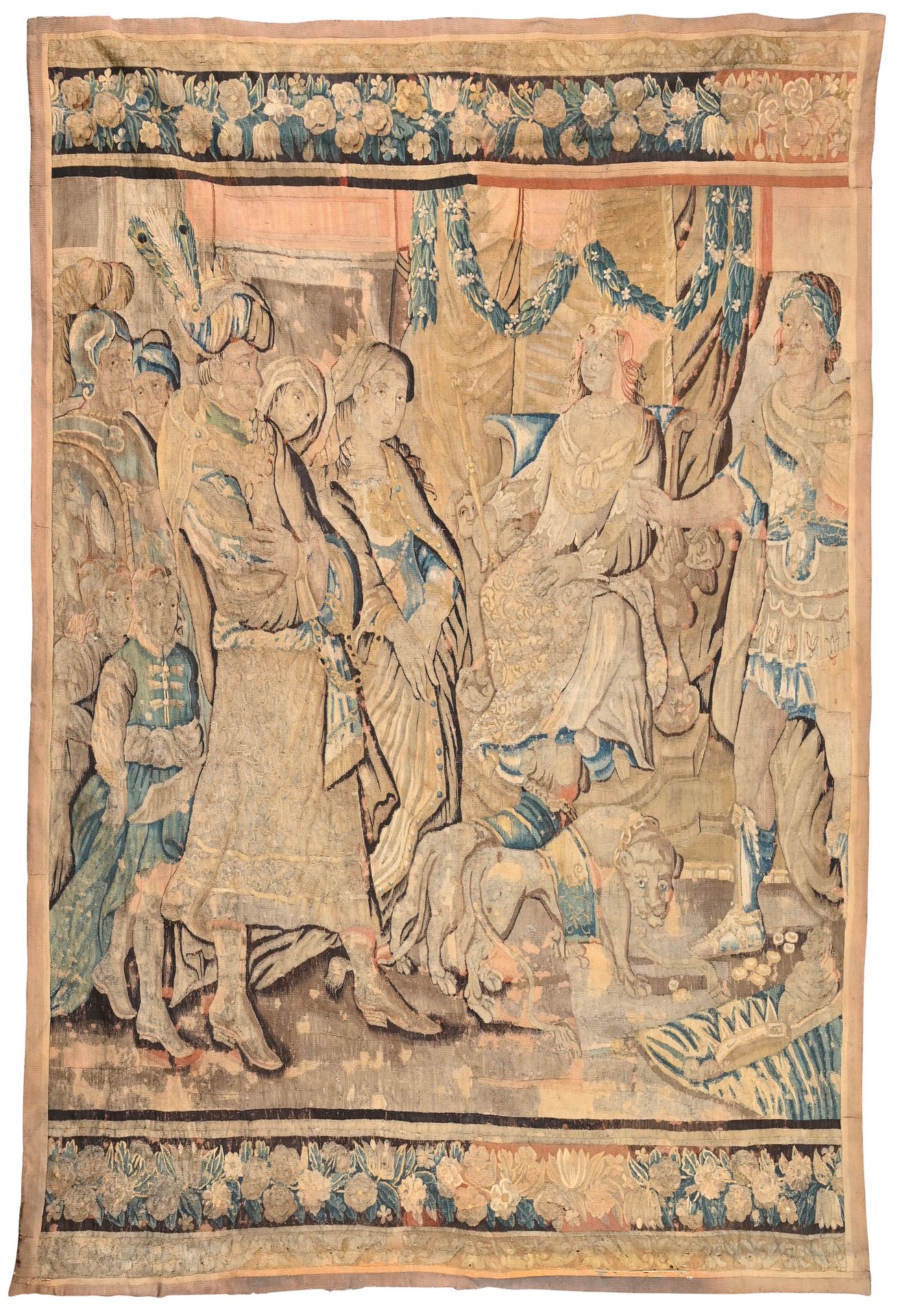 AUBUSSON 
克娄巴特拉和亚美尼亚国王的挂毯




十八世纪初




l.293厘米 - 长217厘米




事故和修复