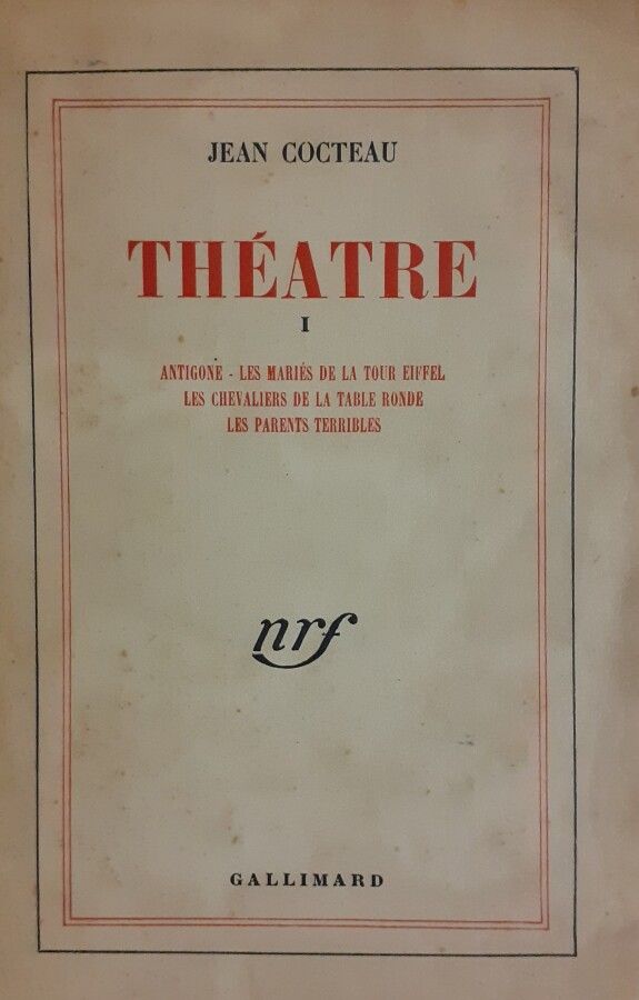 Null 让-科克托（Jean COCTEAU） (1889-1963)

Théâtre, Tome I, Paris Gallimard, 1948

平装&hellip;