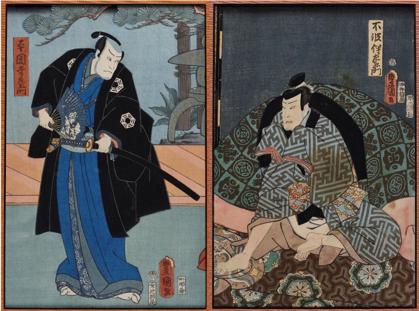 Null Utagawa Kunisada, bekannt als TOYOKUNI III (1786-1865)

Zwei Samurai

Farbd&hellip;
