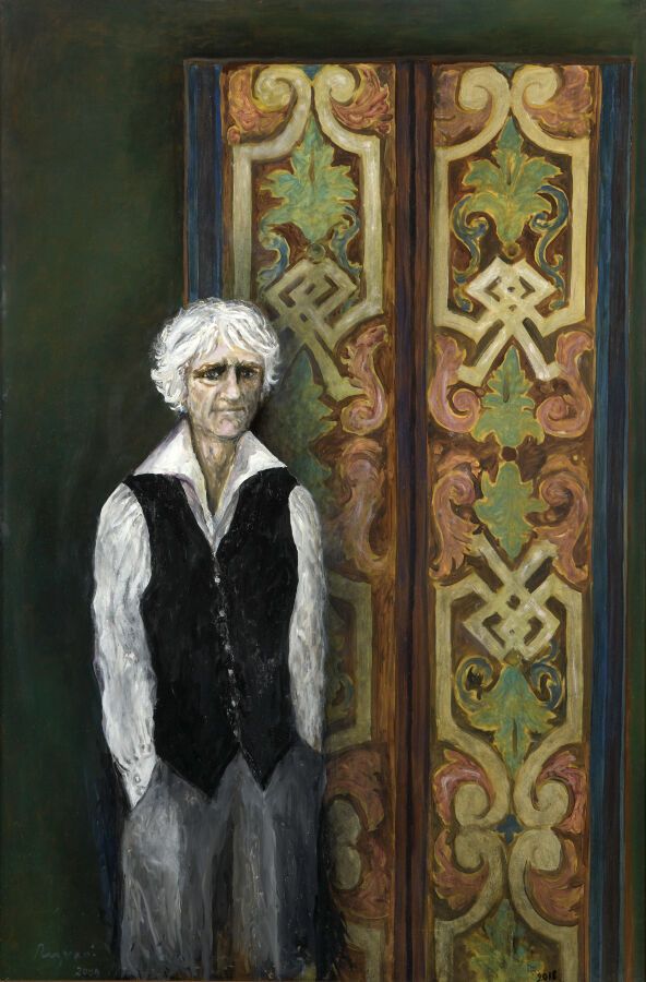 Null 谢尔盖-雷兹瓦尼（生于1928年

无题[自画像]

布面油画，有签名和日期

H.146厘米 - 宽97厘米