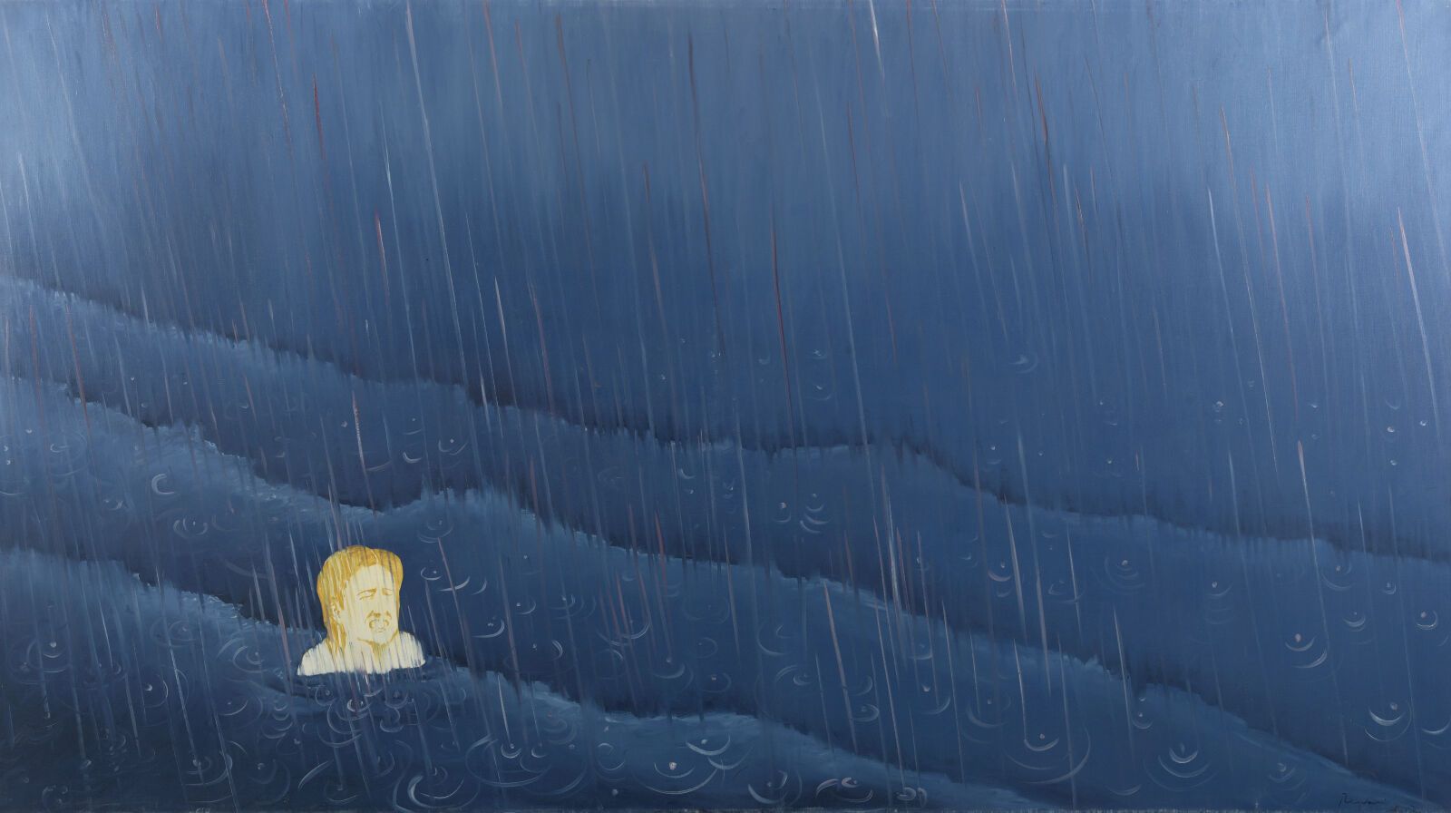 Null 谢尔盖-雷兹瓦尼（生于1928年

雨，1974年

布面油画，右下角有签名

H.190厘米 - 长340厘米

展览：Rezvani, Nouve&hellip;