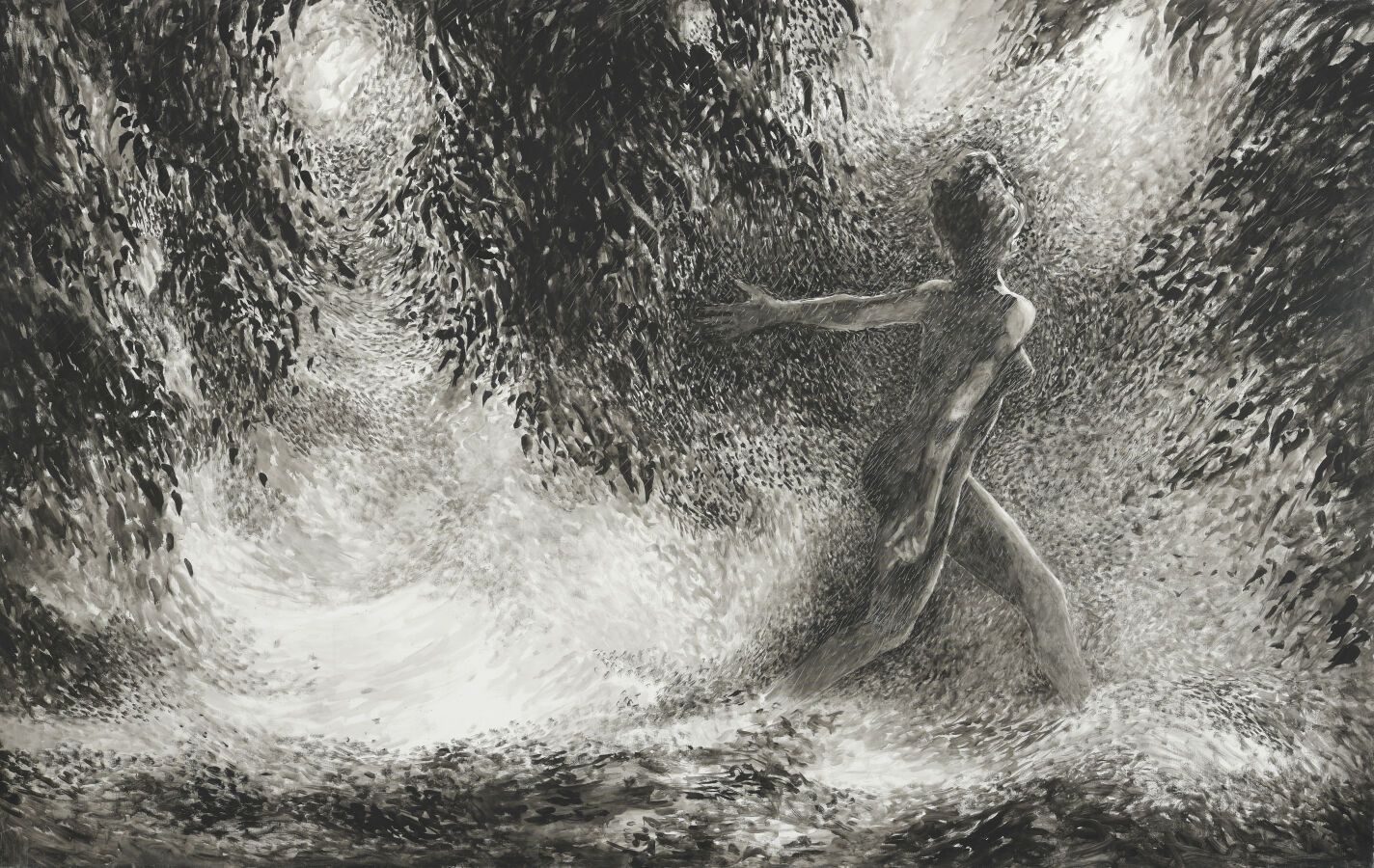 Null 谢尔盖-雷兹瓦尼（生于1928年

无题》，来自《储备》系列

布面油画

H.190厘米 - 宽300厘米