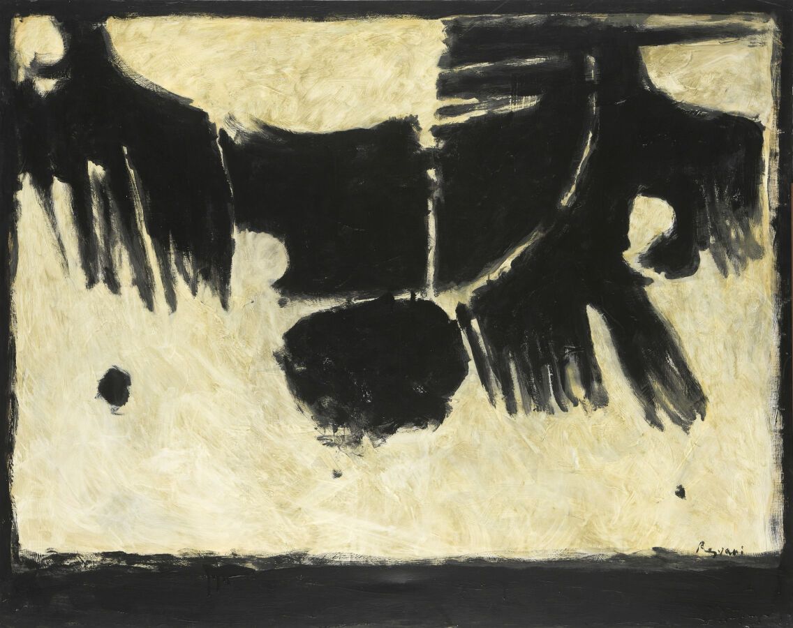 Null 谢尔盖-雷兹瓦尼（生于1928年

无题》，来自《布兰奇》系列，2000年左右

布面油画，右下角有签名

H.130厘米 - 宽162厘米