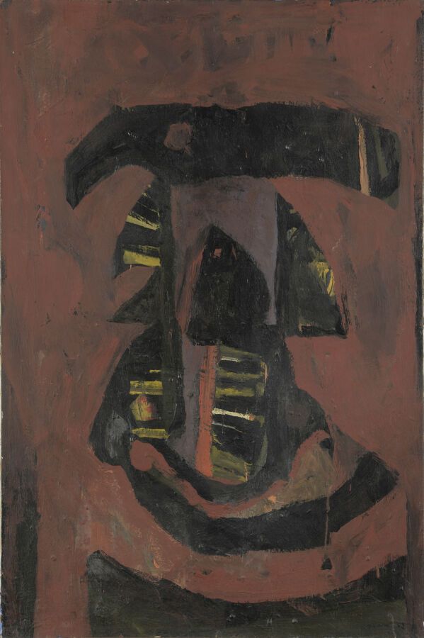 Null 谢尔盖-雷兹瓦尼（生于1928年

无题》，来自《艾菲》系列，1962年

布面油画，右下方有签名和日期

H.146厘米 - 长87厘米

底部缺少&hellip;