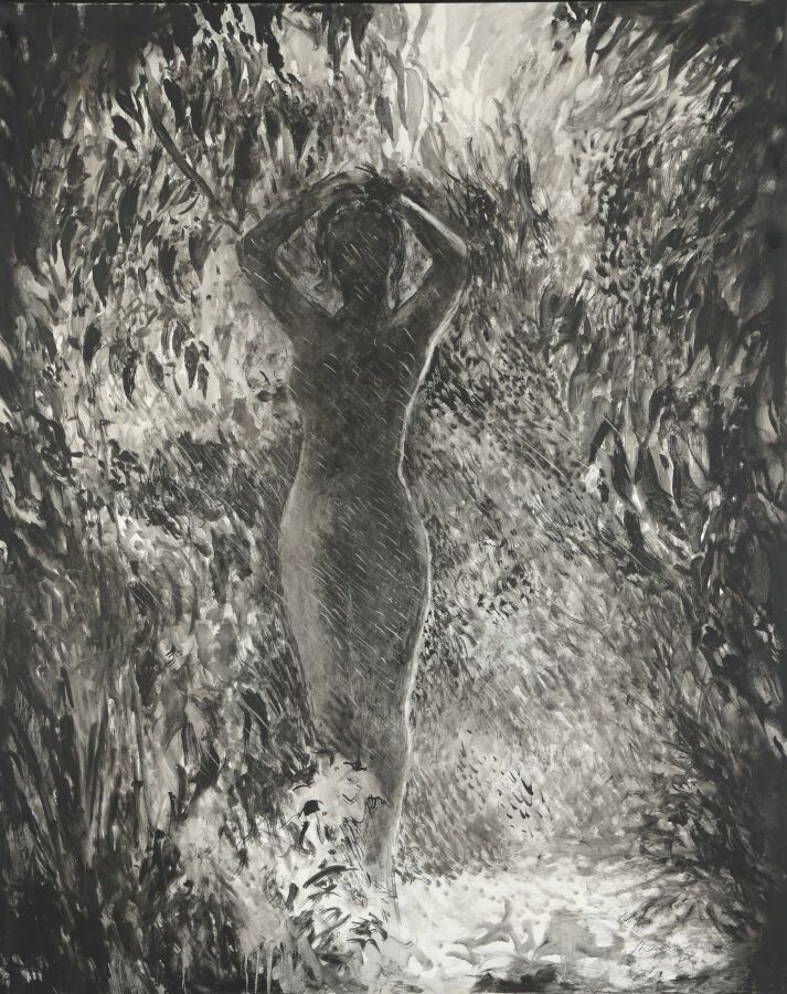 Null 谢尔盖-雷兹瓦尼（生于1928年

灌木丛中的Venere，来自保护区系列，1999年

布面油画，右下角有签名

H.162厘米 - 长130厘米
&hellip;