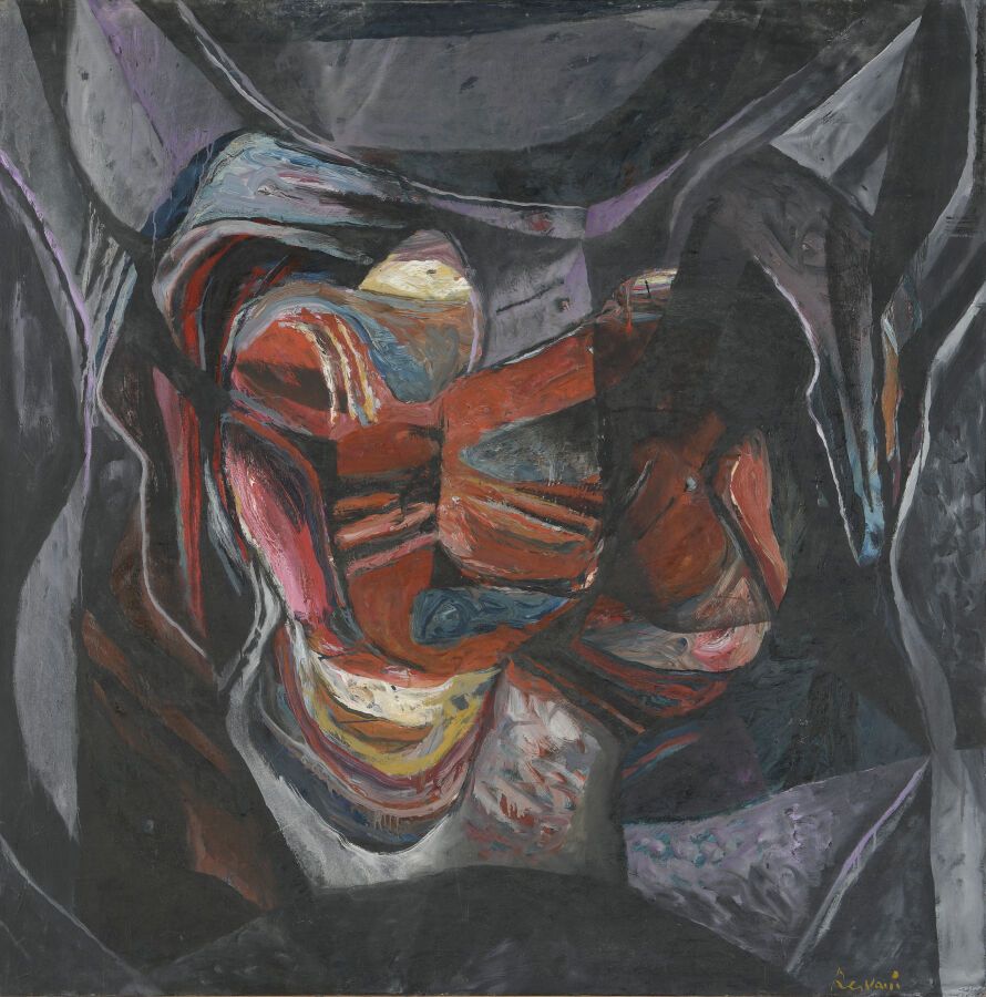 Null 谢尔盖-雷兹瓦尼（生于1928年

忏悔十四B, 1962/1992

布面油画，右下角有签名

H.146厘米 - 宽146厘米