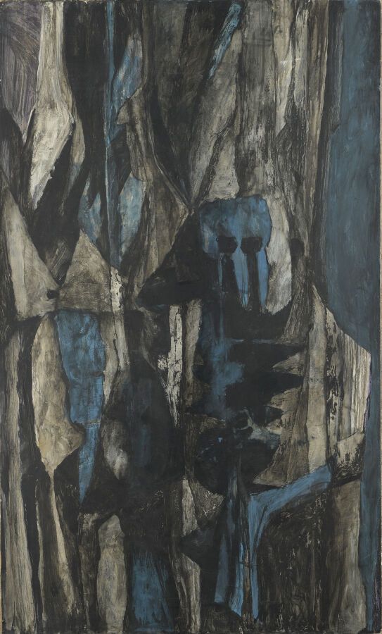 Null 谢尔盖-雷兹瓦尼（生于1928年

无题》，来自《艾菲》系列，1961年

纸上油画，装裱在画布上，背面有签名、日期并标有 "五月沙龙 "字样

H.&hellip;
