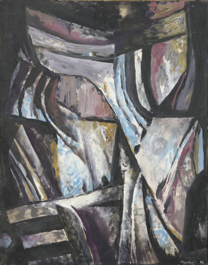 Null 谢尔盖-雷兹瓦尼（生于1928年

凤凰六号，1992年

布面油画，右下方有签名和日期，背面有会签和标题

H.82厘米 - 宽73厘米

Phén&hellip;