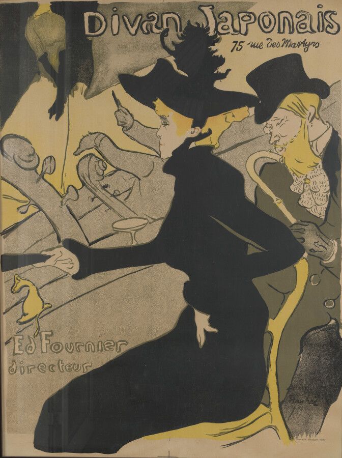 Null D'après Toulouse-Lautrec

"Divan Japonais"

Lithographie imprimée par Agour&hellip;