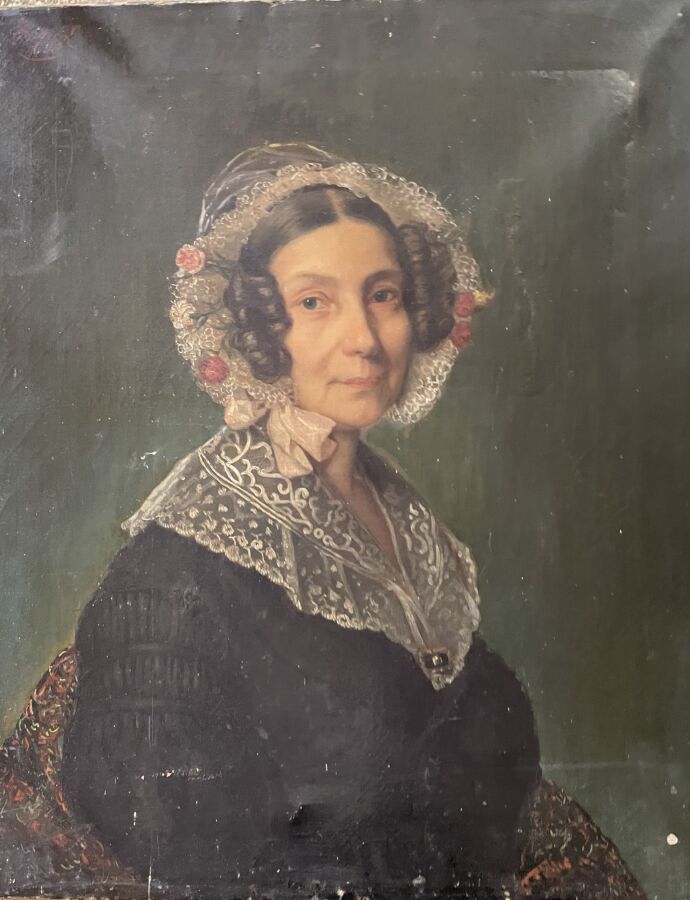 Null École FRANÇAISE circa 1850

Portrait de femme au bonnet de dentelle

Huiles&hellip;