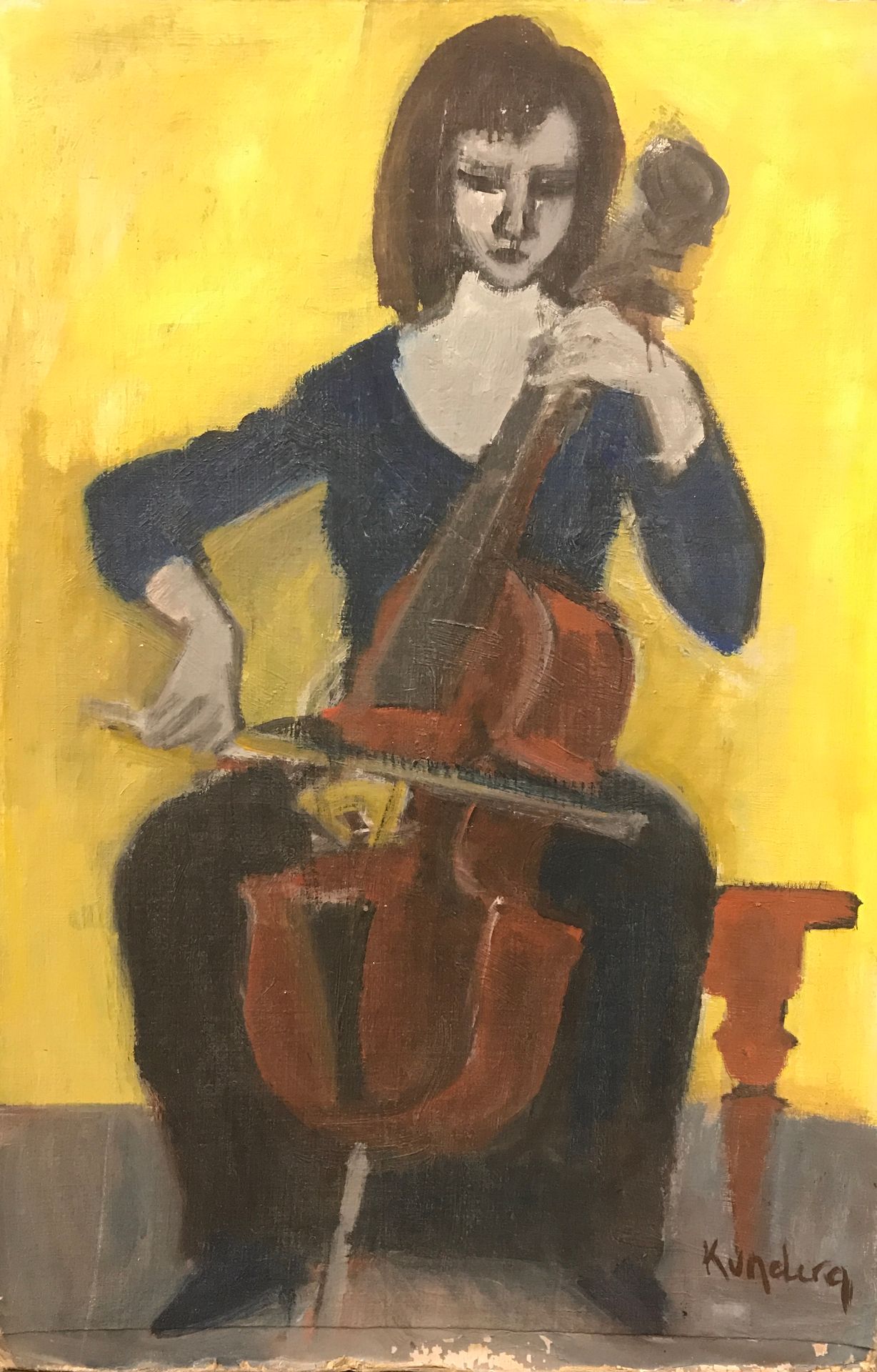 Rudolf KUNDERA (1911-2005) La Violoncelliste

Huile sur toile collée sur carton,&hellip;