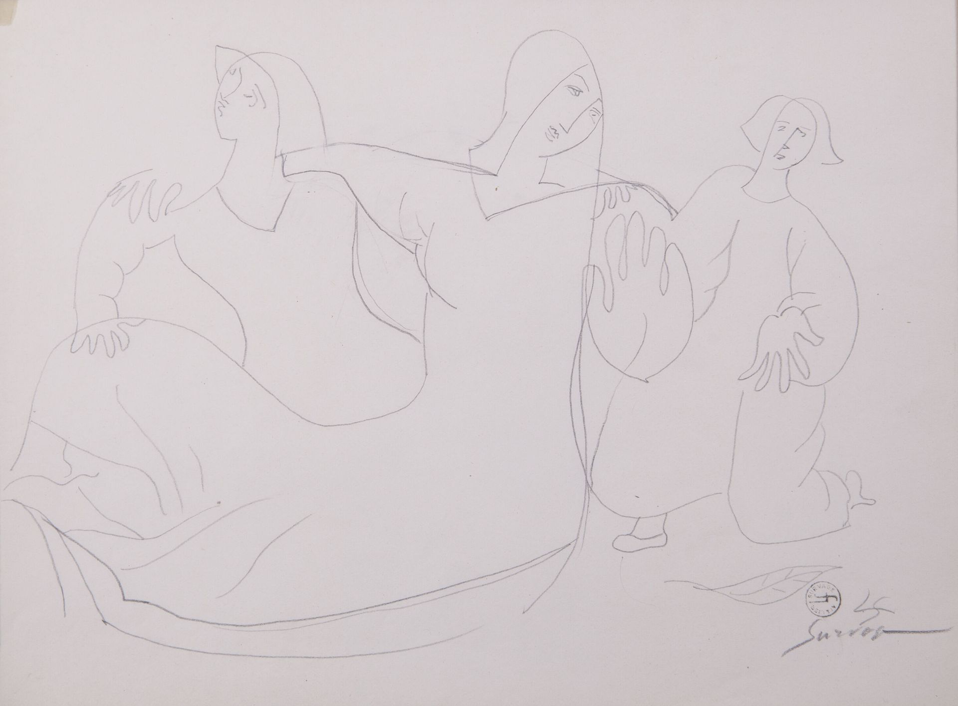 Null Léopold SURVAGE (1879-1968)

Trois femmes de Collioure

Mine graphite, sign&hellip;