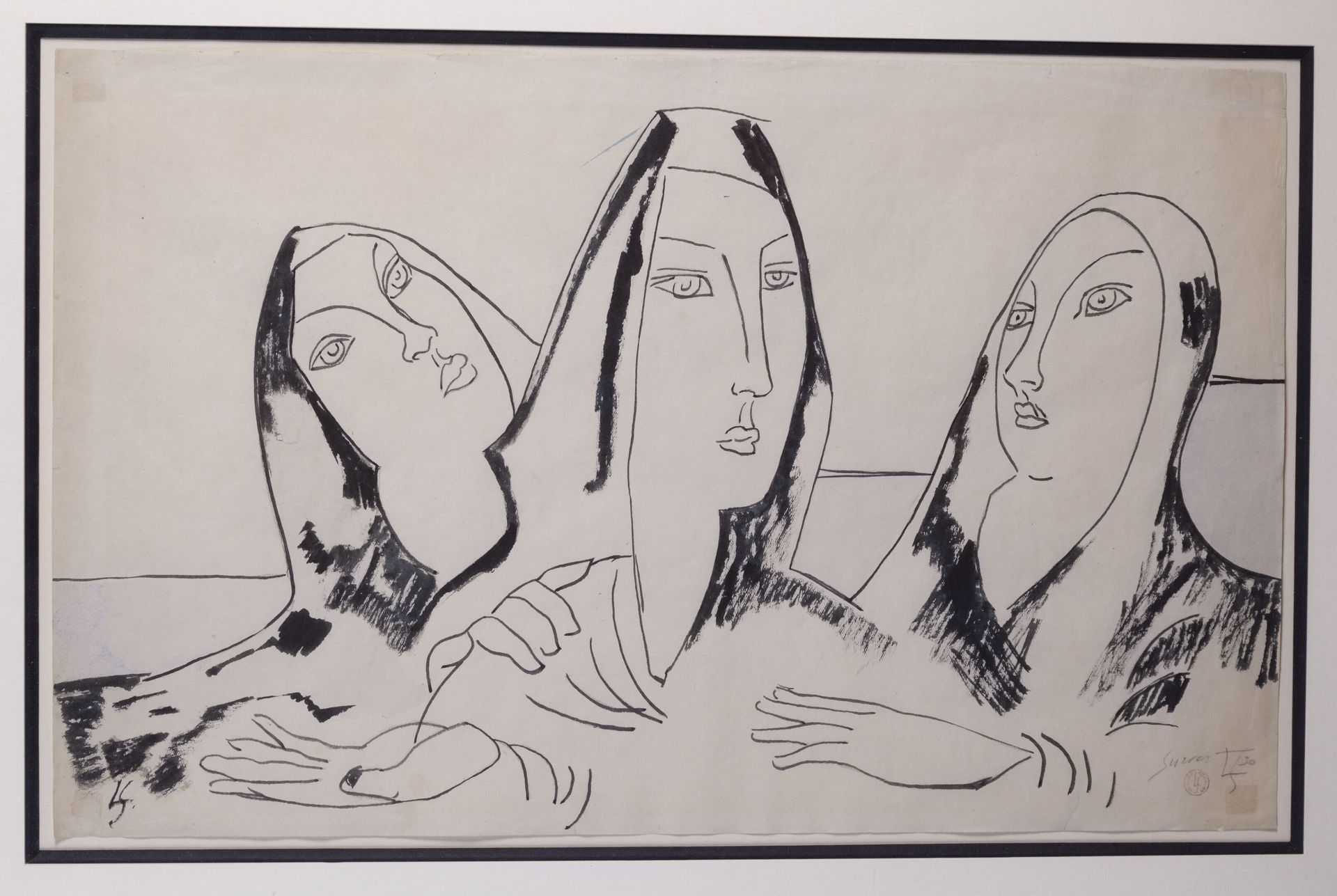 Null Léopold SURVAGE (1879-1968)

Les trois femmes

Plume et encre noire, monogr&hellip;