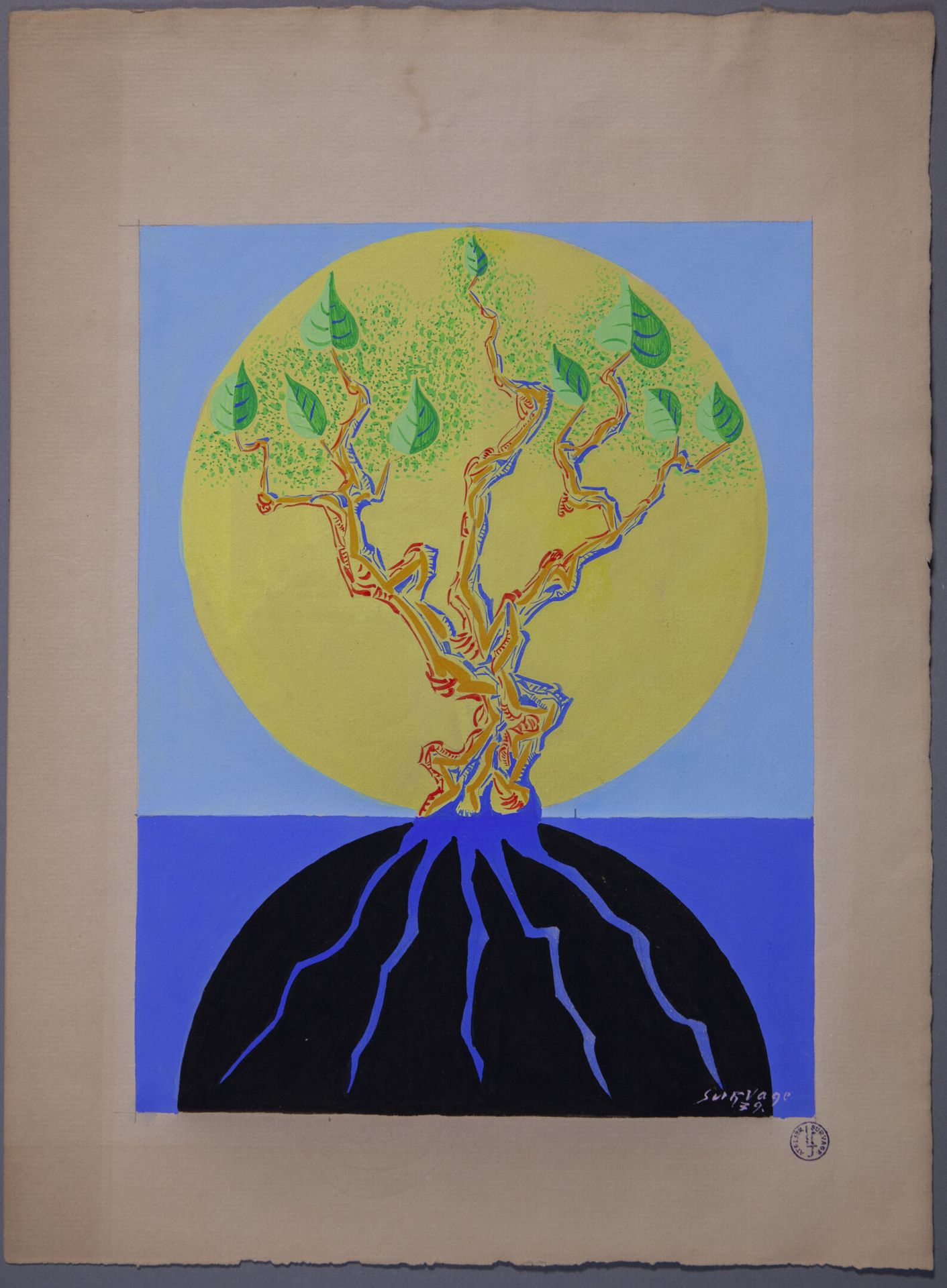 Null Léopold SURVAGE (1879-1968)

L'arbre de vie, 1939

Gouache sur papier, sign&hellip;