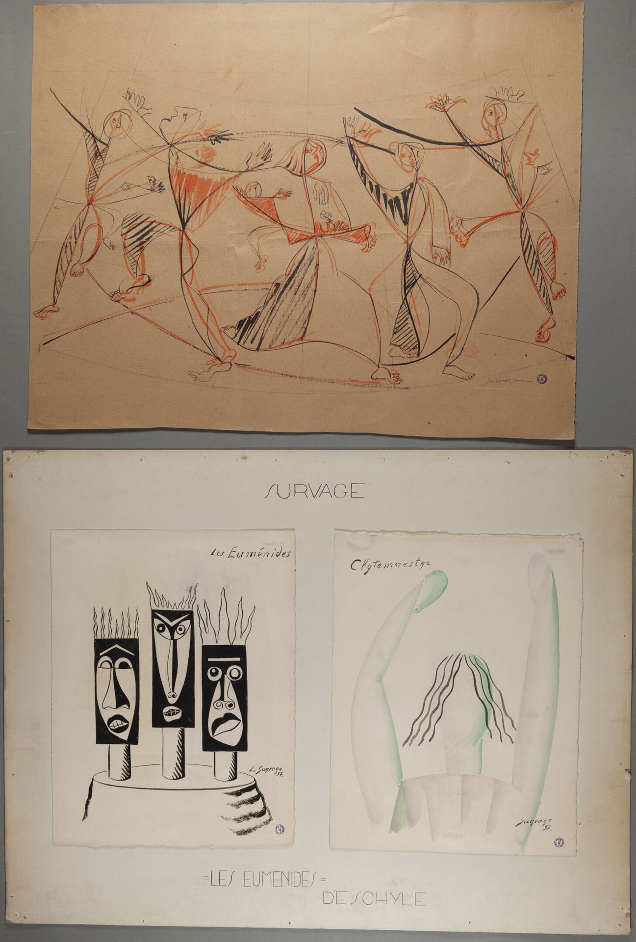 Null Léopold SURVAGE (1879-1968)

Les Eumenides d'Eschyle

Suite de deux dessins&hellip;