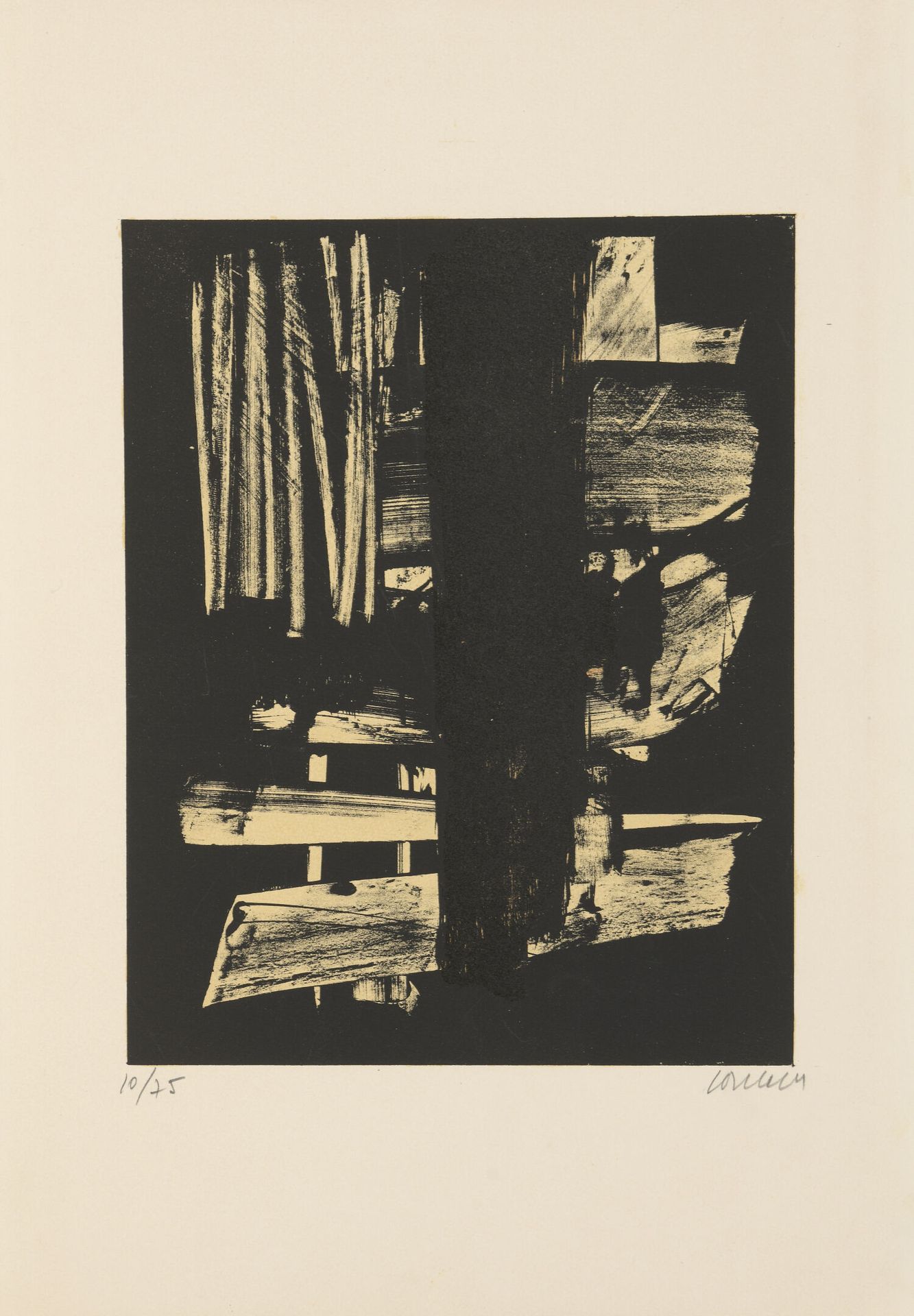 Null Pierre SOULAGES (né en 1919)

Lithographie n°9, 1959

Lithographie, signée &hellip;