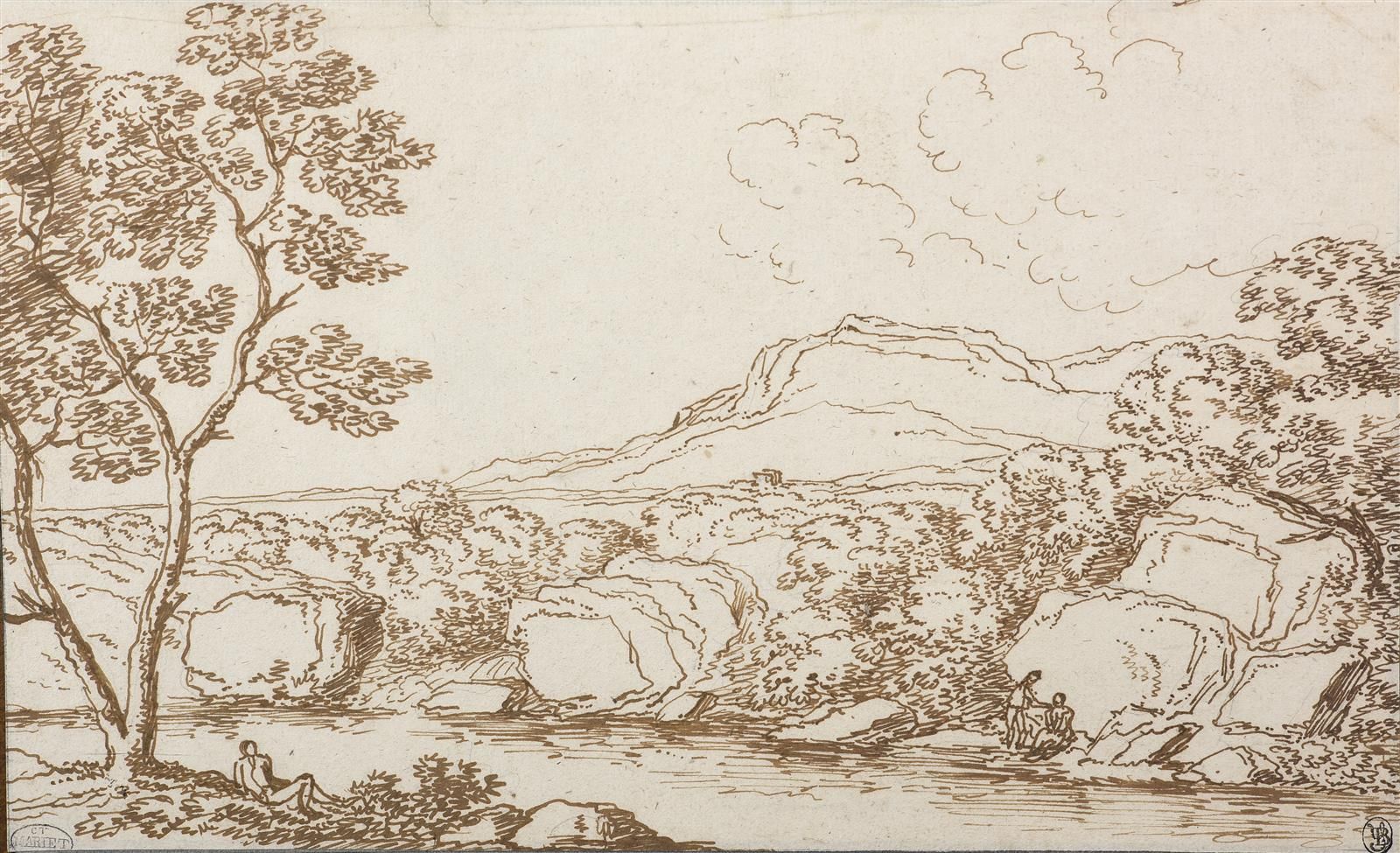 Null Giovanni Battista BUSIRI (Rome 1698-1757)

Paysage fluvial animé

Plume et &hellip;