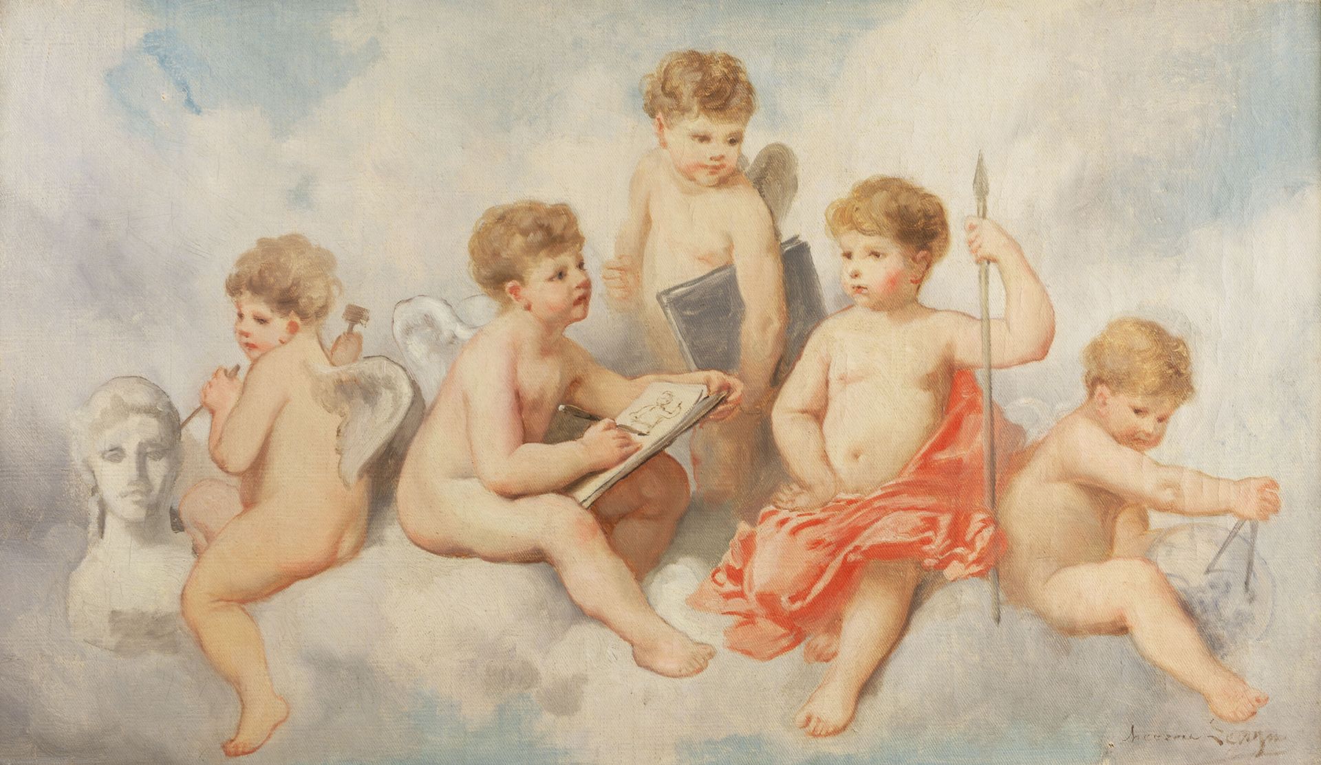 Null Théodore LÉVIGNE (1848-1912)

Allégorie des Arts

Huile sur toile, signée e&hellip;
