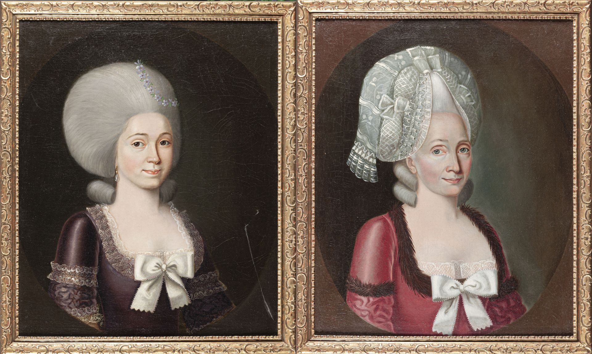 Null École FRANCAISE de la fin du XVIIIe siècle

Deux portraits de dames de qual&hellip;