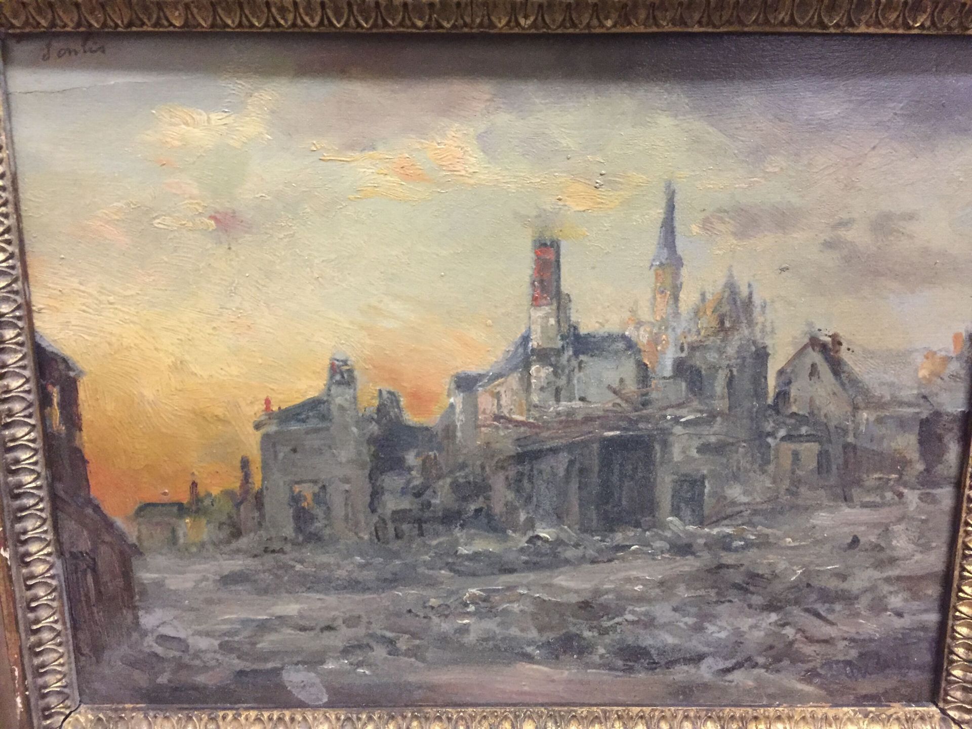 Null André BARBIER (1883-1970)

"Vue de Senlis en ruine" circa 1918

Huile sur p&hellip;