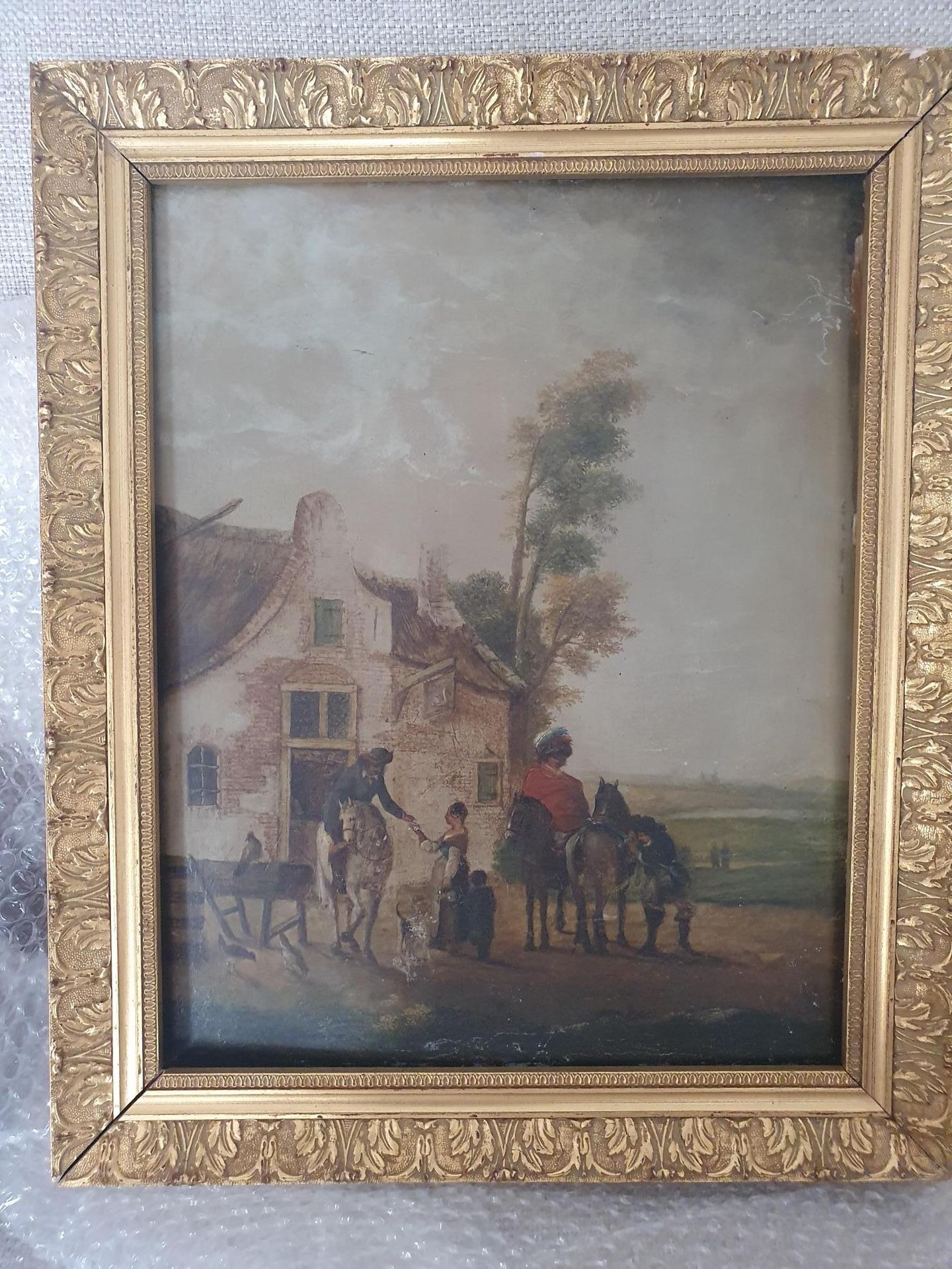 Null 19世纪的佛兰德学校

"骑兵的停顿"。

板上油彩。

H.37 cm - W. 29 cm