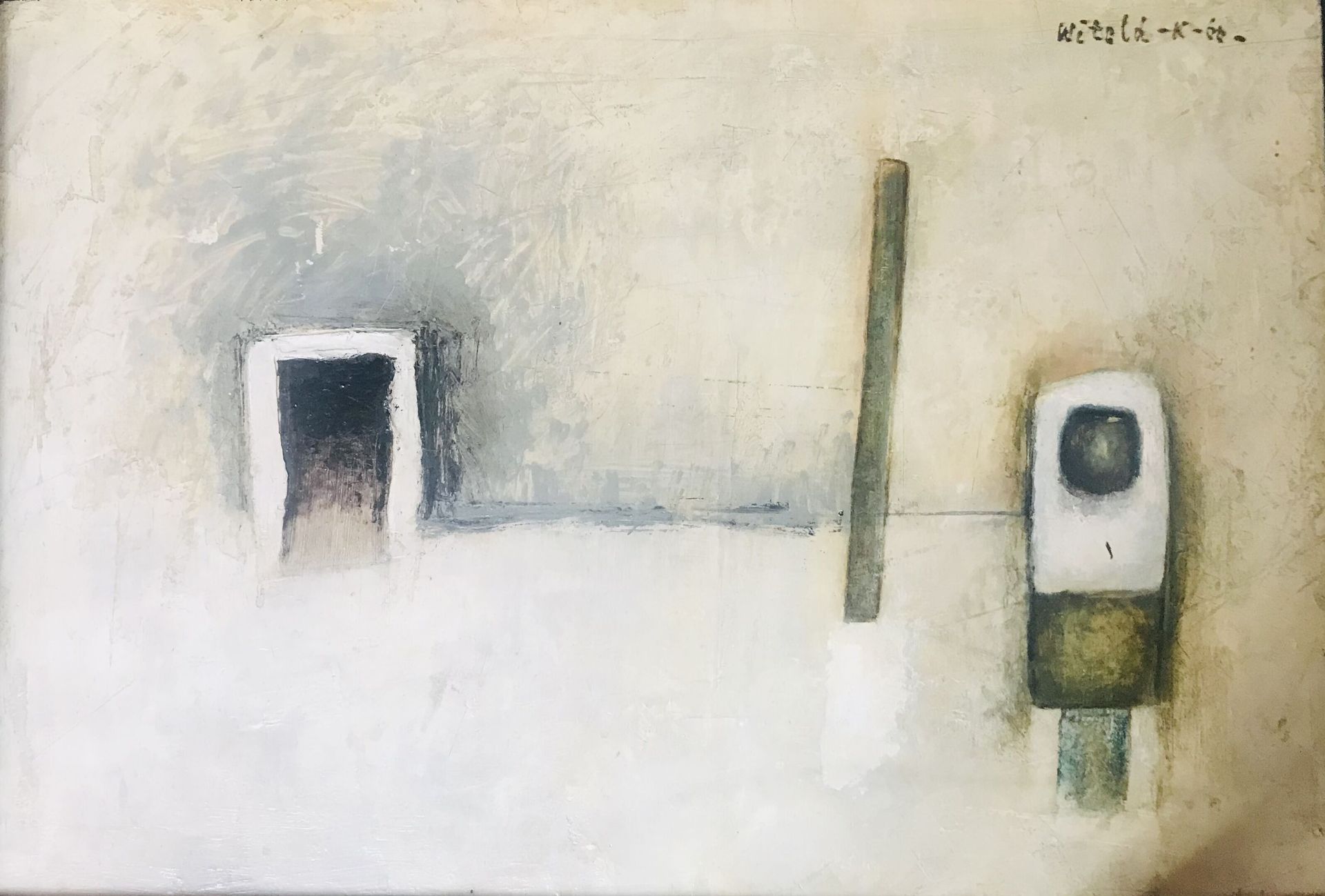 Null WITOLD-K - Wit Leszek KACZANOWSKI (生于1932年)

无题

板上油画，右上角有签名和日期1960年

H.38厘&hellip;