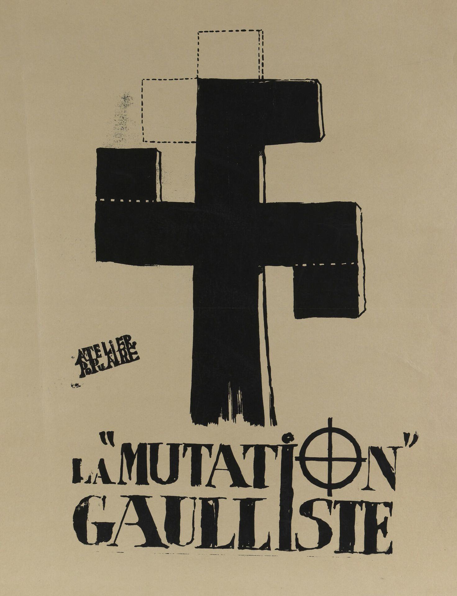 Null [1968年5月的海报]

人民工作室

高卢雄鸡的变异

灰色纸上的黑色丝网印刷，左中部有工作室的湿印章

H.75厘米 - 宽59.5厘米

帆布&hellip;